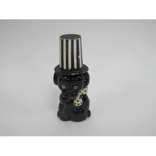 A Beatson Clark Glass Novelty Scent Bottle, formed as a blac...