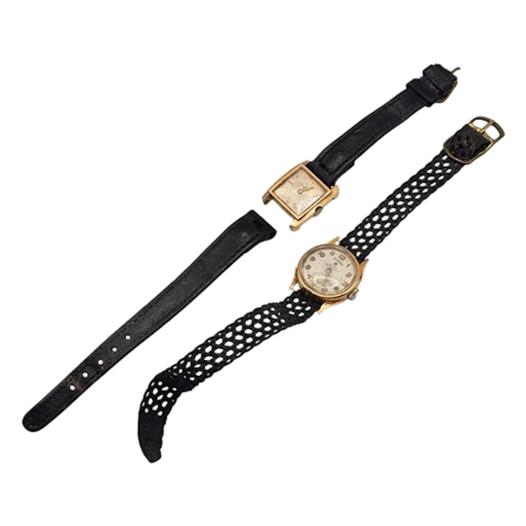 LONGINES, A VINTAGE YELLOW METAL LADIES’ WRISTWATCH Square d...