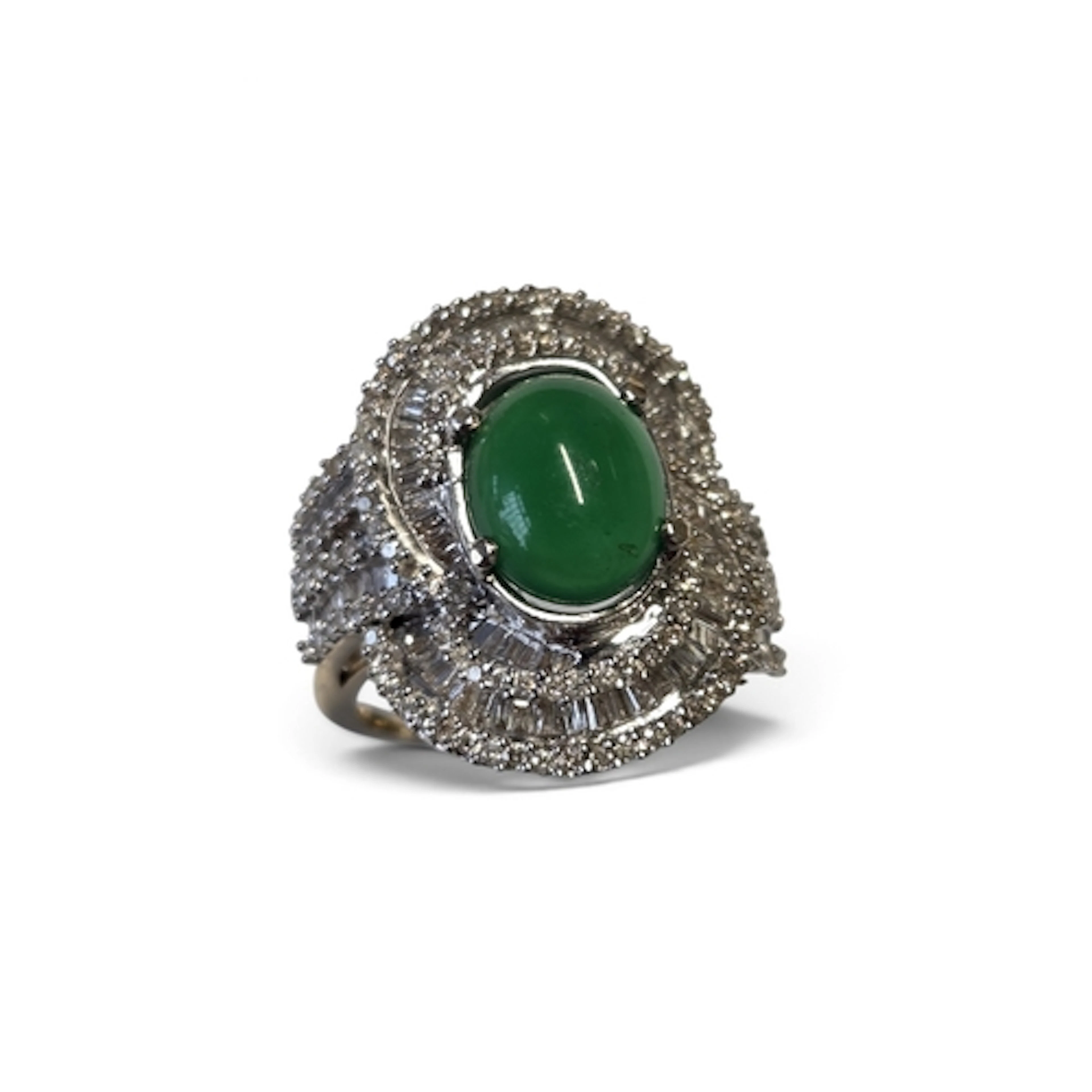 A 14ct Gold, Diamond and Emerald cluster Ring approx 1ct of ...
