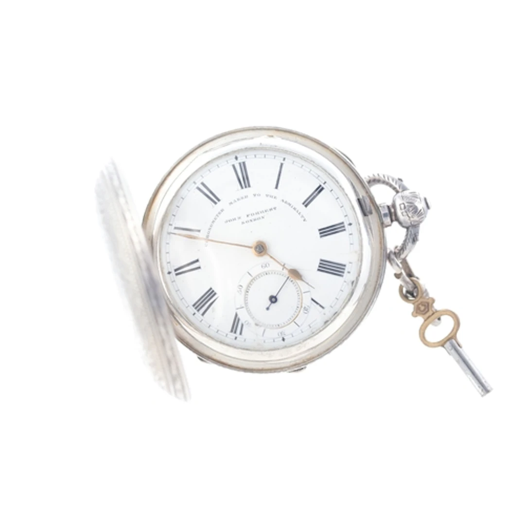 John Forrest London Full Hunter Pocket Watch, silver engrave...