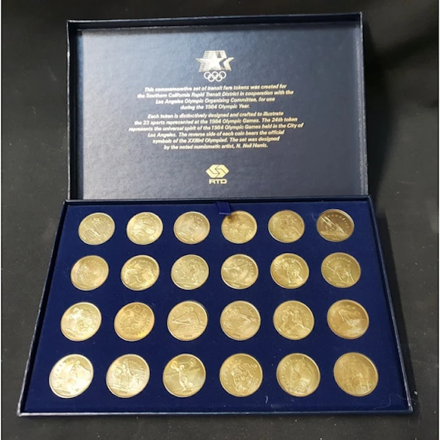 BOXED SET OF LOS ANGELES 1984 OLYMPIC GAMES COMMEMORATIVE TO...