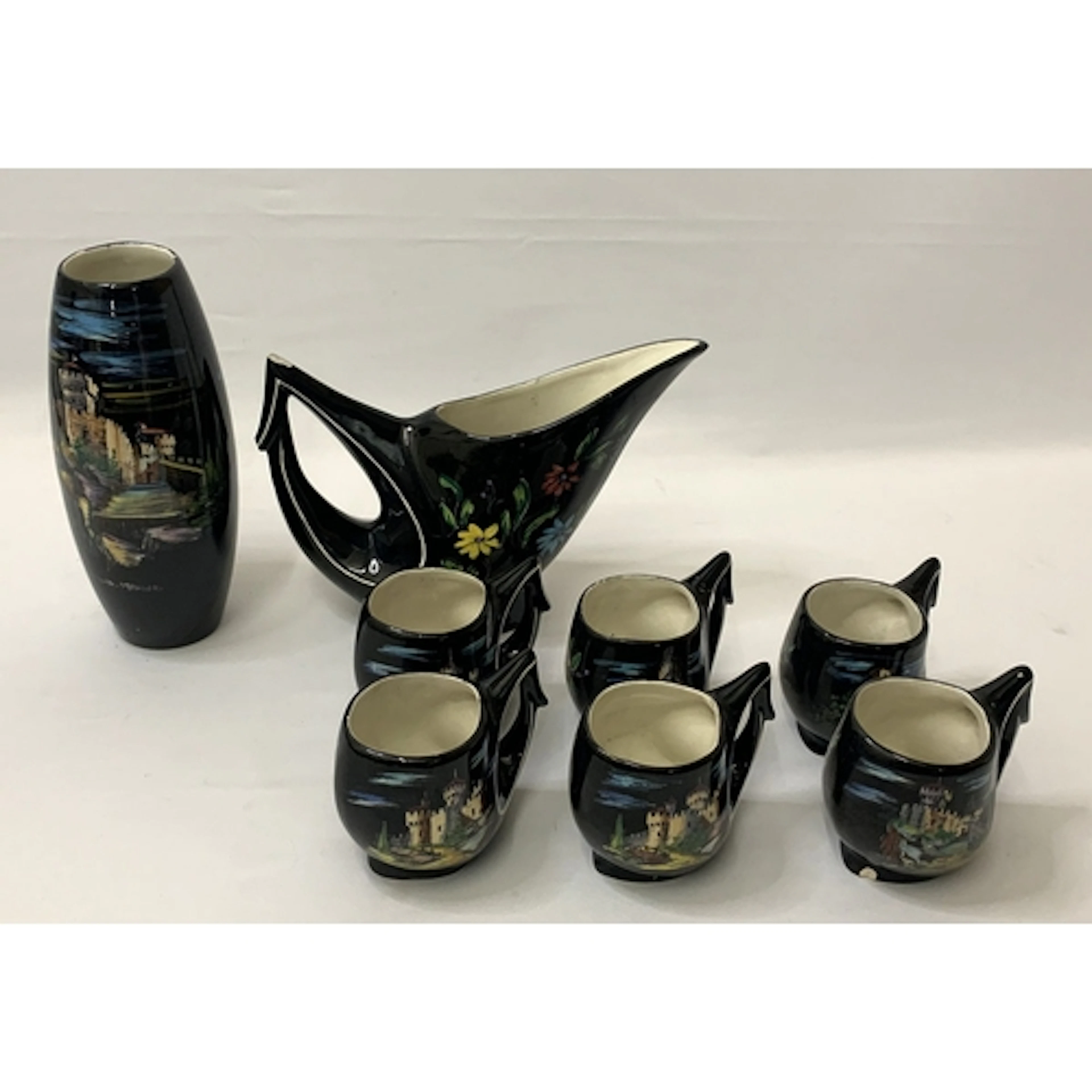 Vintage Ceramica Titano Rep.San Marino Italian Pottery black...