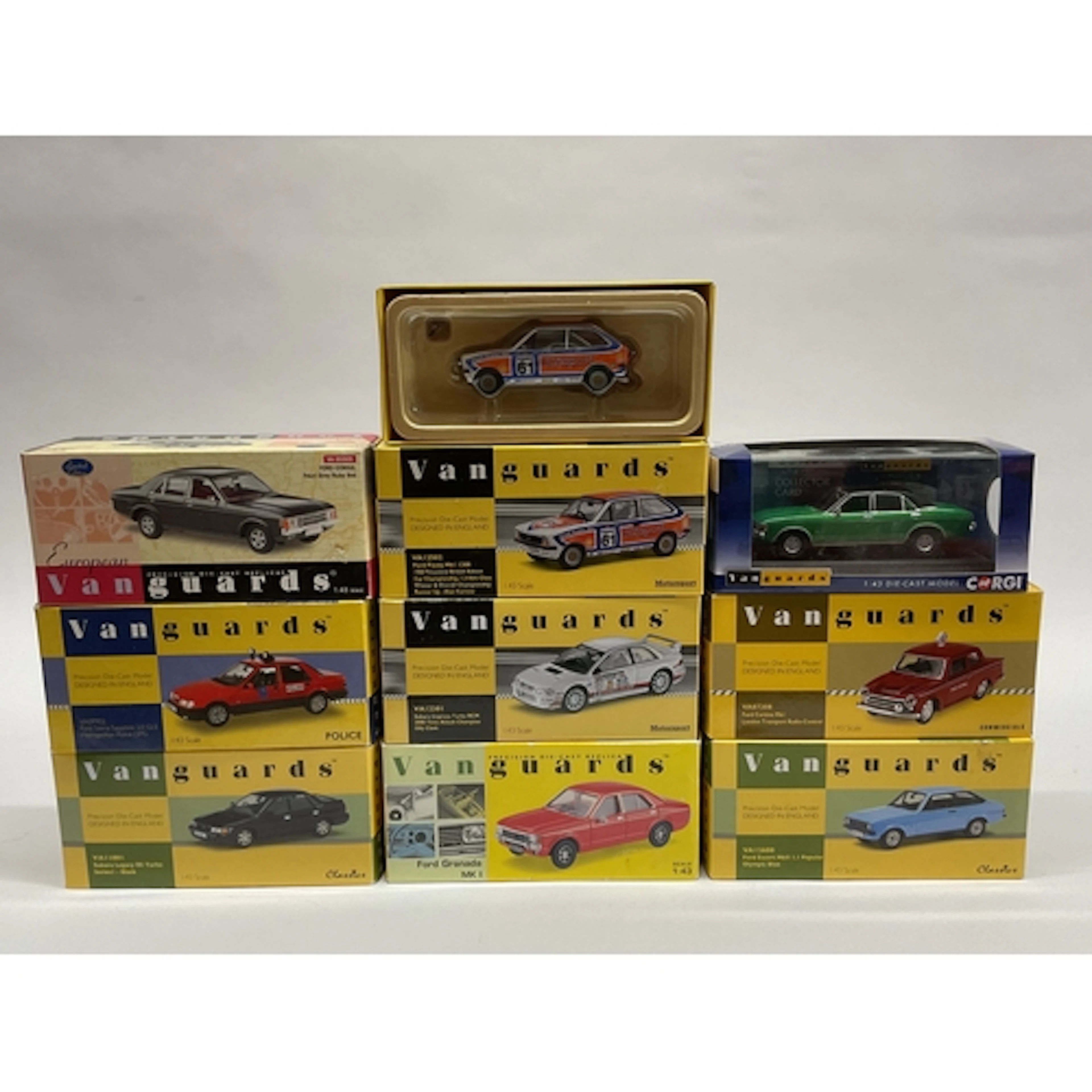Nine Lledo, Corgi Vanguards 1:43rd scale diecast model Ford ...
