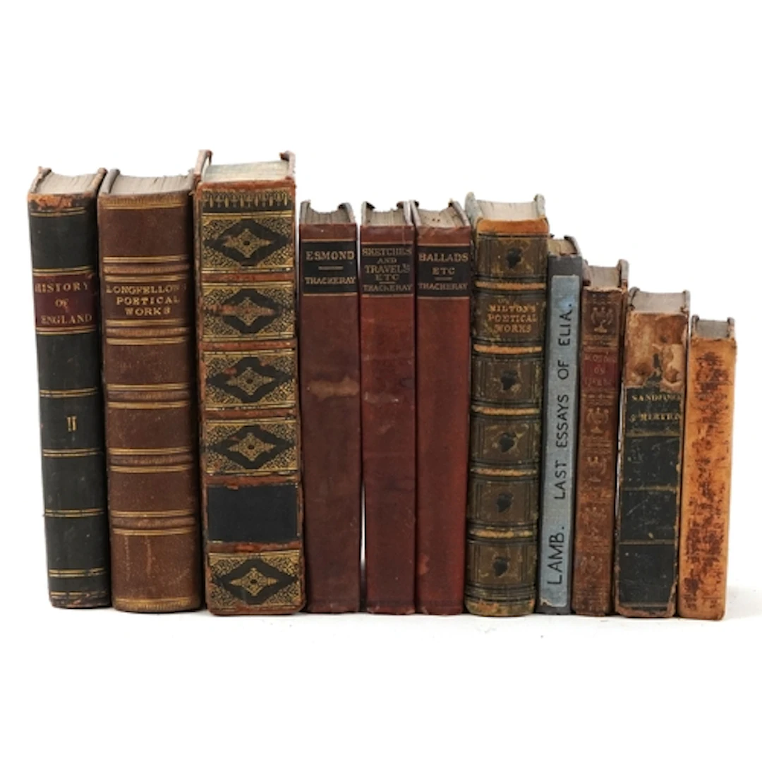 Antique books including A Short History of the English Peopl...