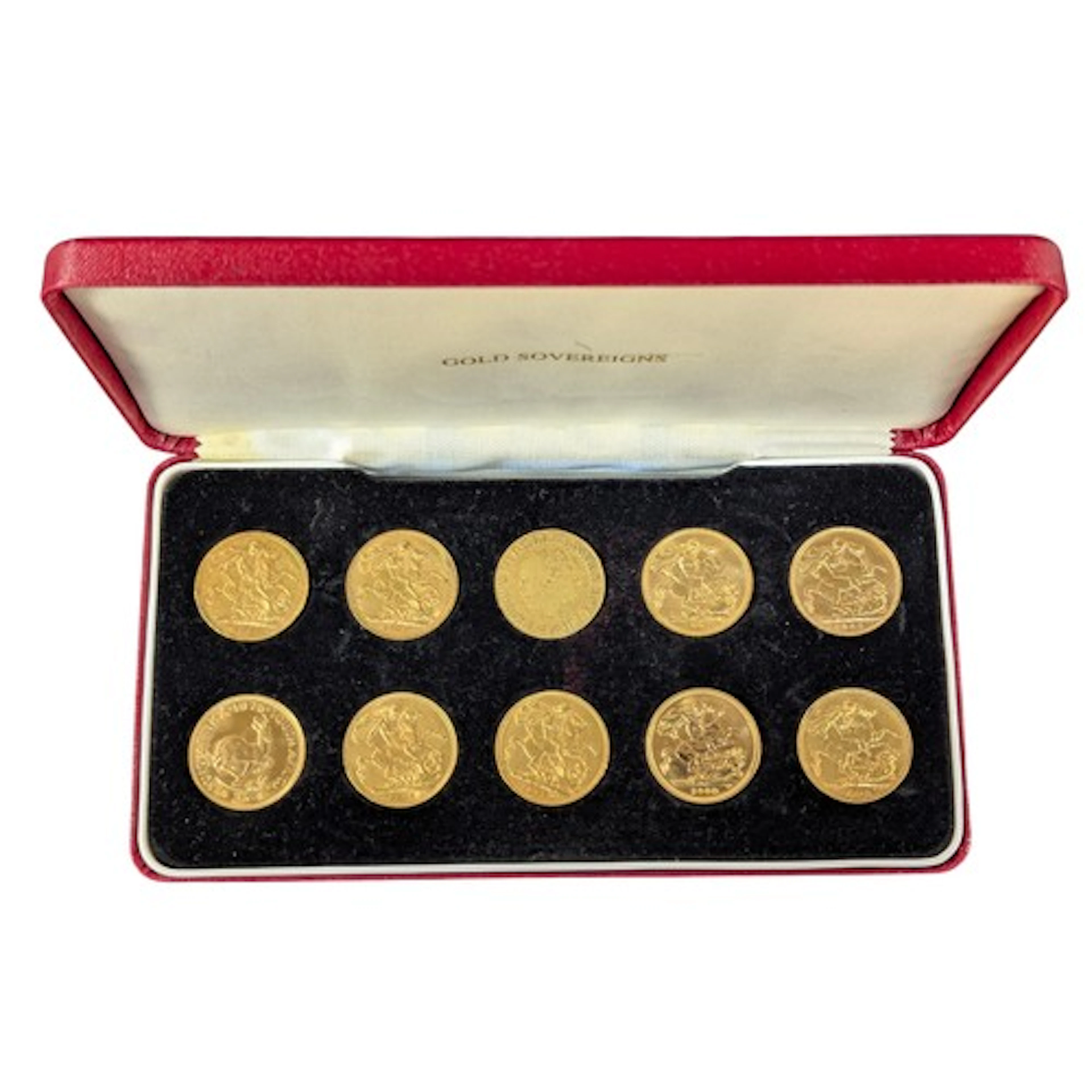 Gold coins - a George III sovereign, dated 1820, 7.8g; a Sou...