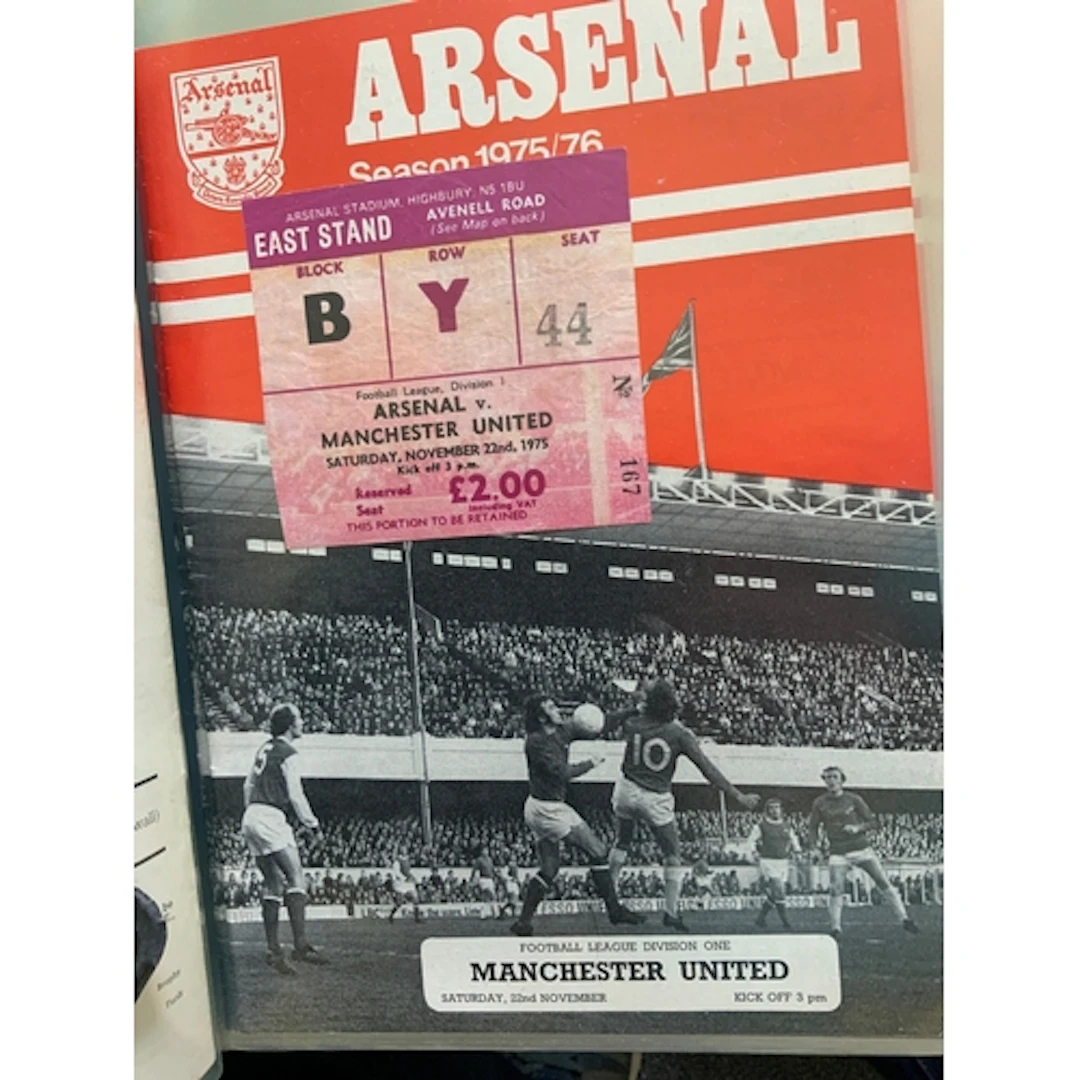 75/76 Arsenal Home Football Programmes + Tickets: 23 program...