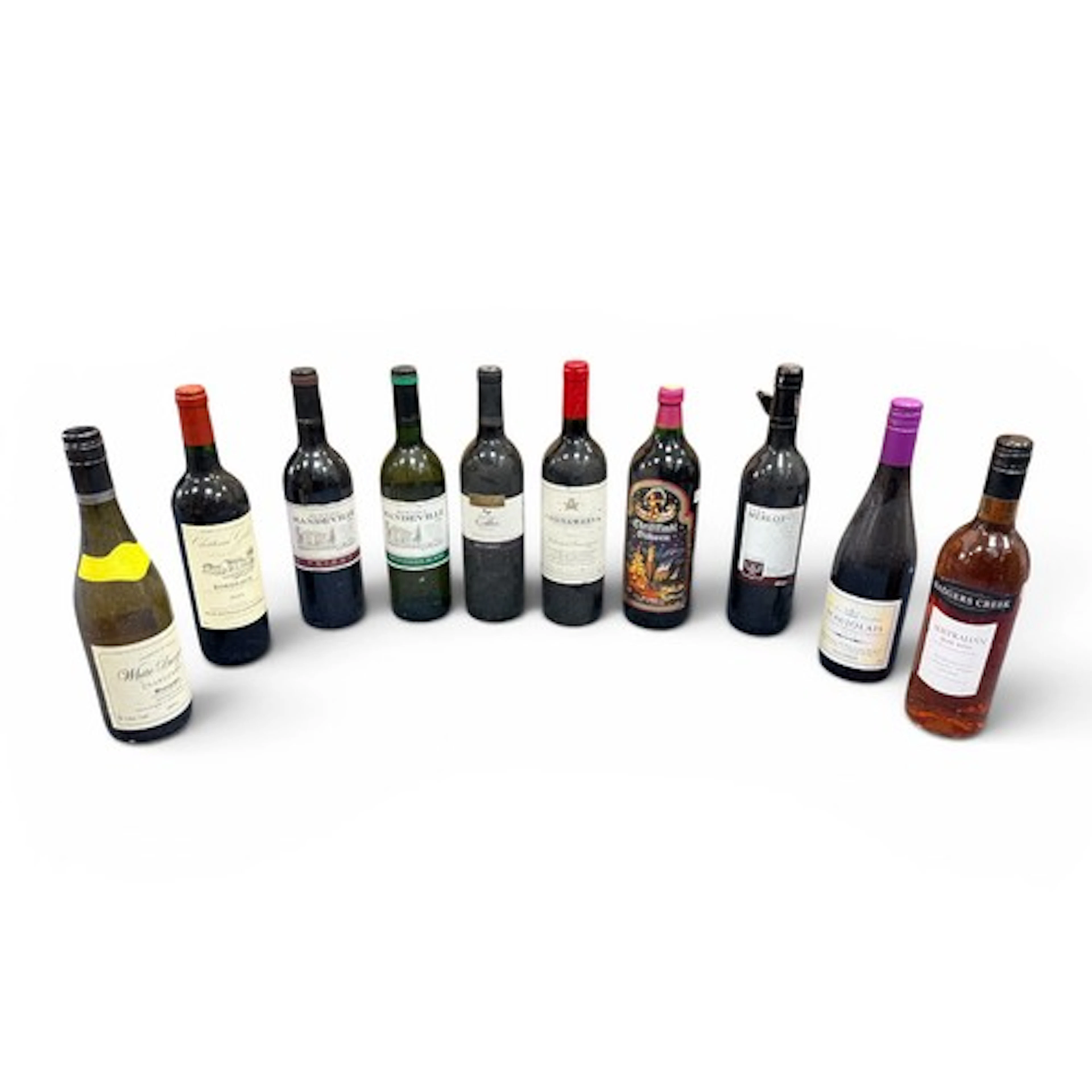 Selection of Ten Wines - Various vintages. Cabernet Sauvigno...
