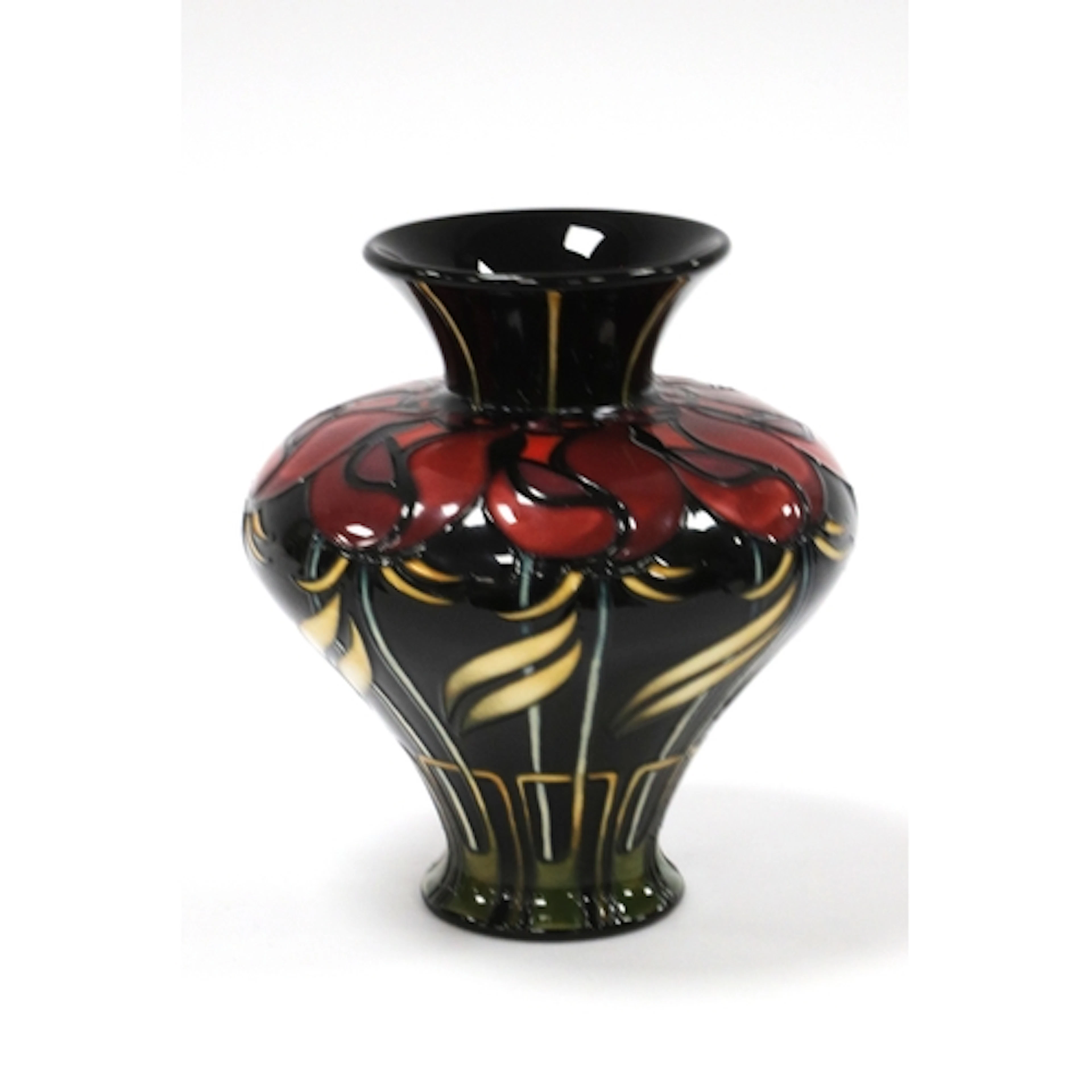 A Moorcroft Pottery Vase, of ovoid form with flared neck, pa...