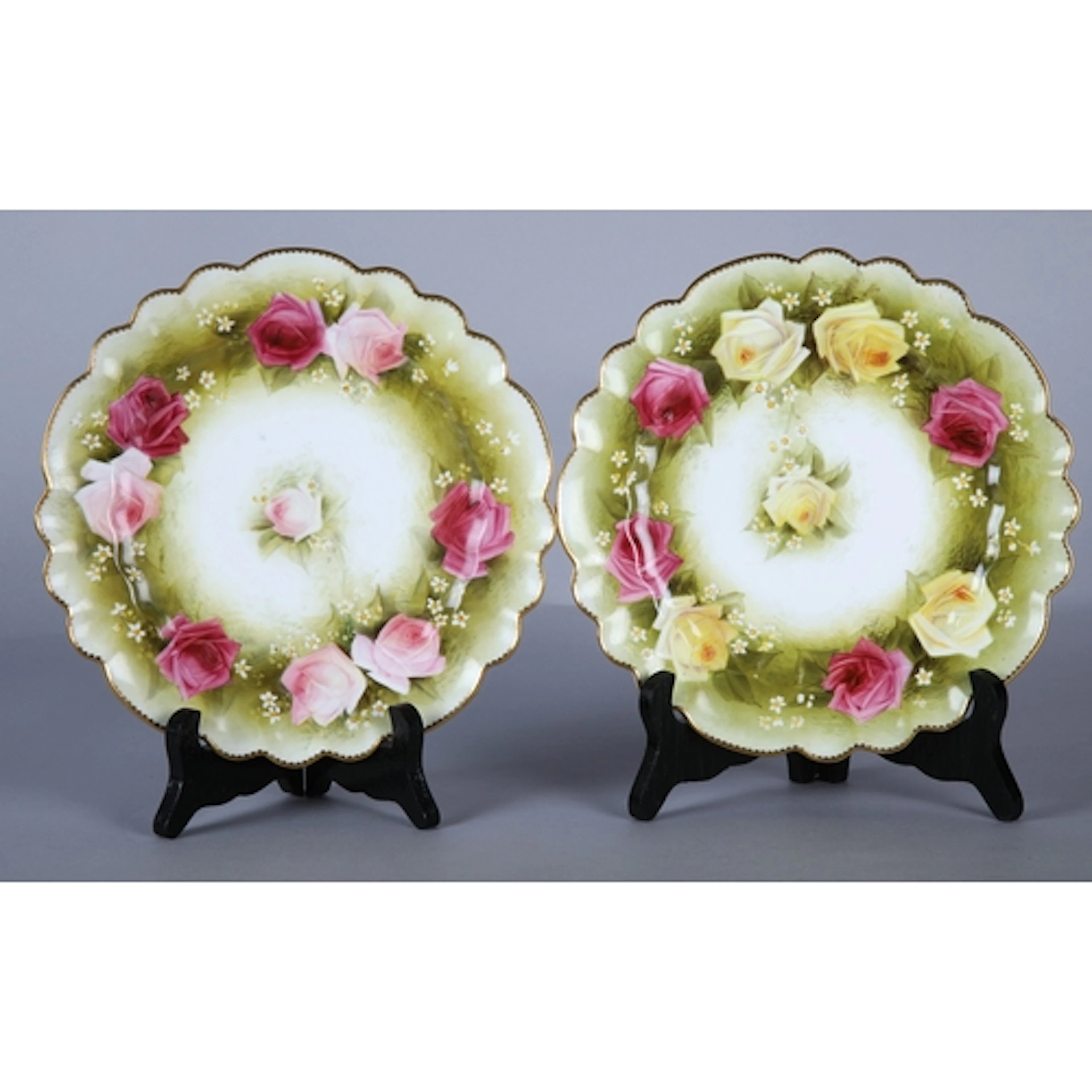 Pair of Tiffany & Co hand painted decorative plates