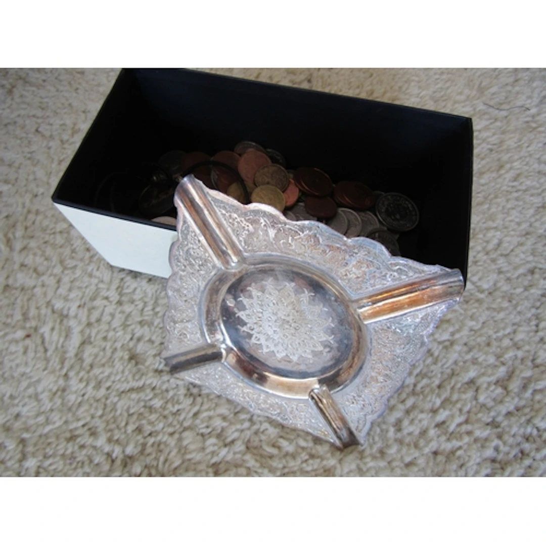 Collection of Various Coinage with Silver Ashtray Some Irish...