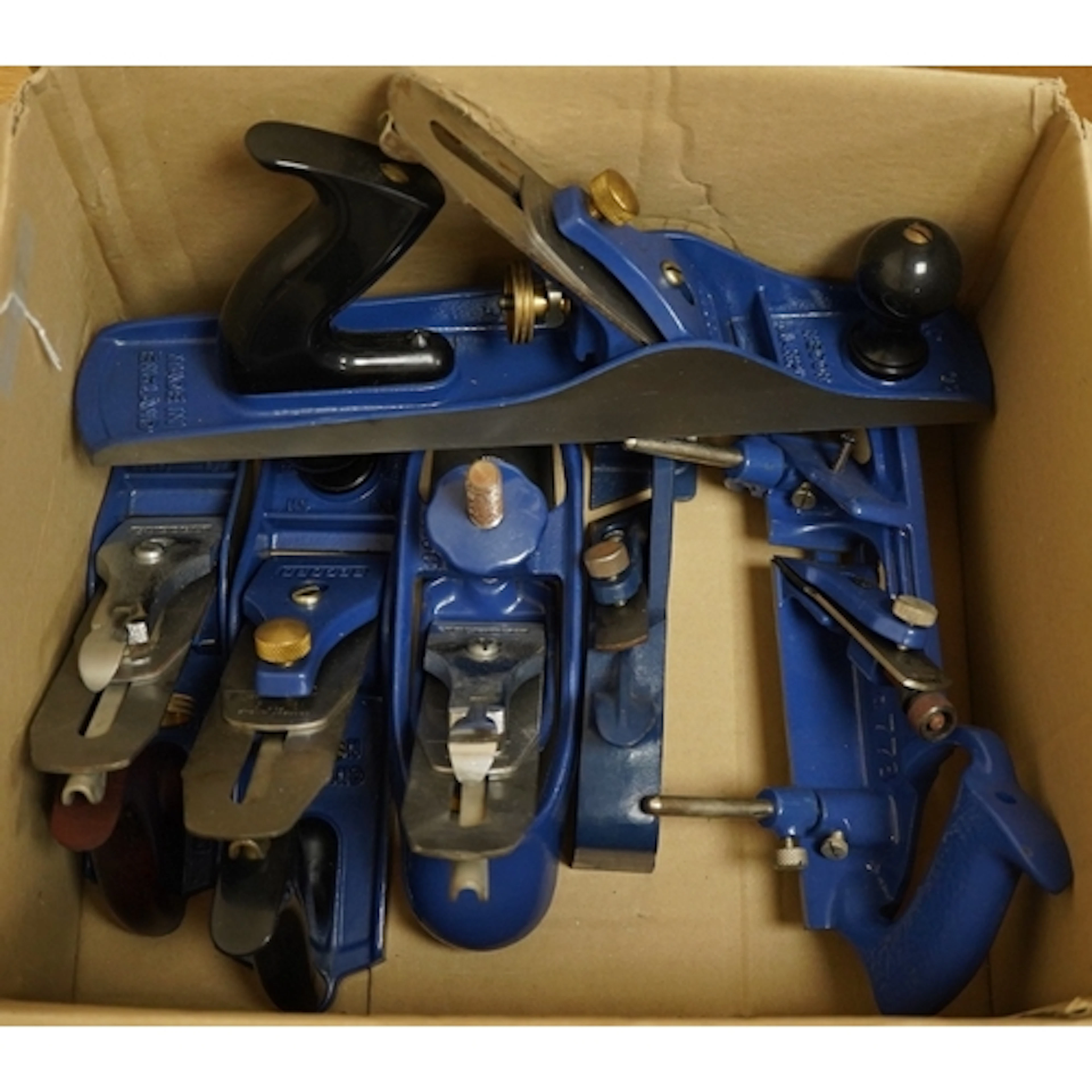 Six Record and Record Marples planes; a No.5 jack plane, a N...