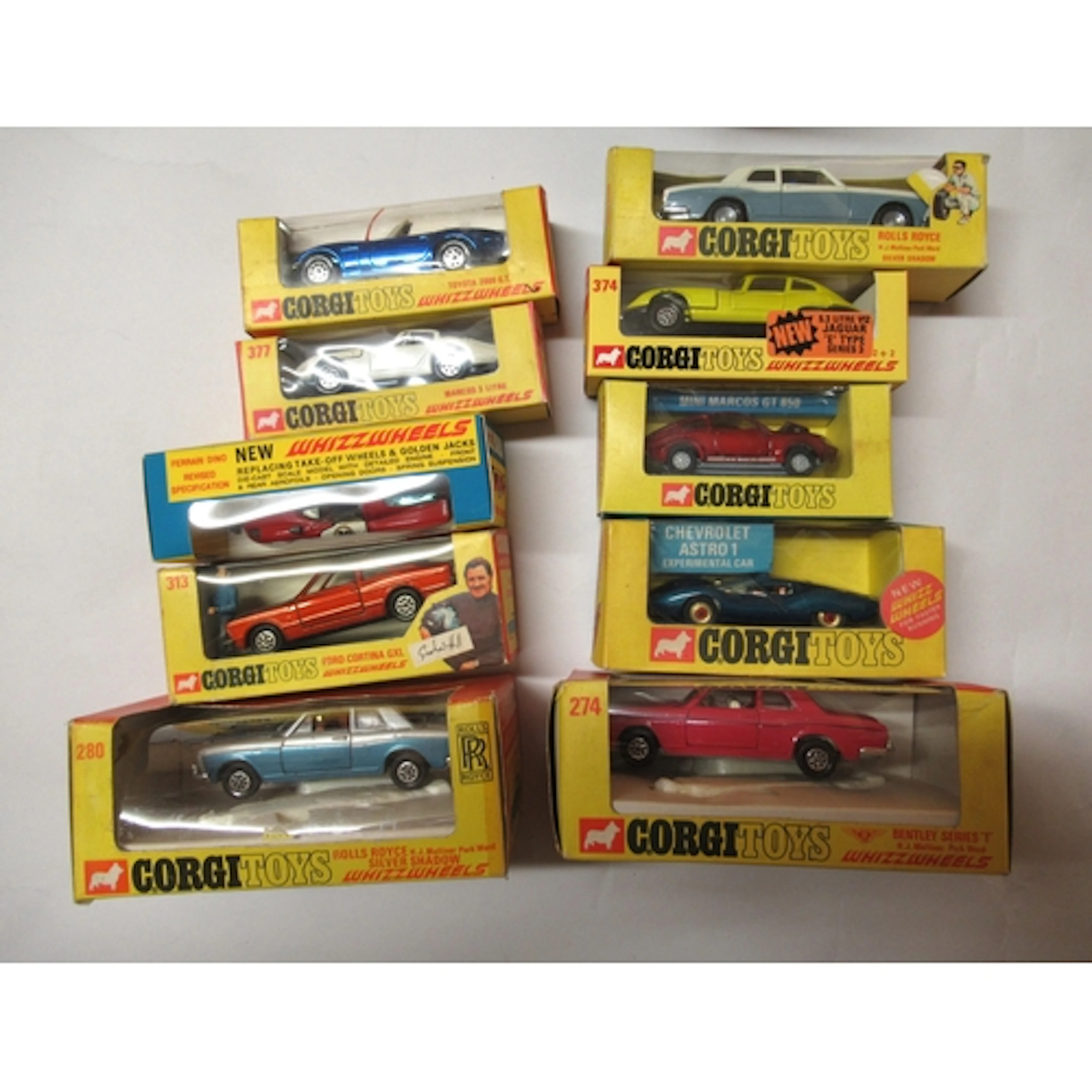 Corgi Toys 274 Bentley Series T G80 Rolls Royce Silver Shado...