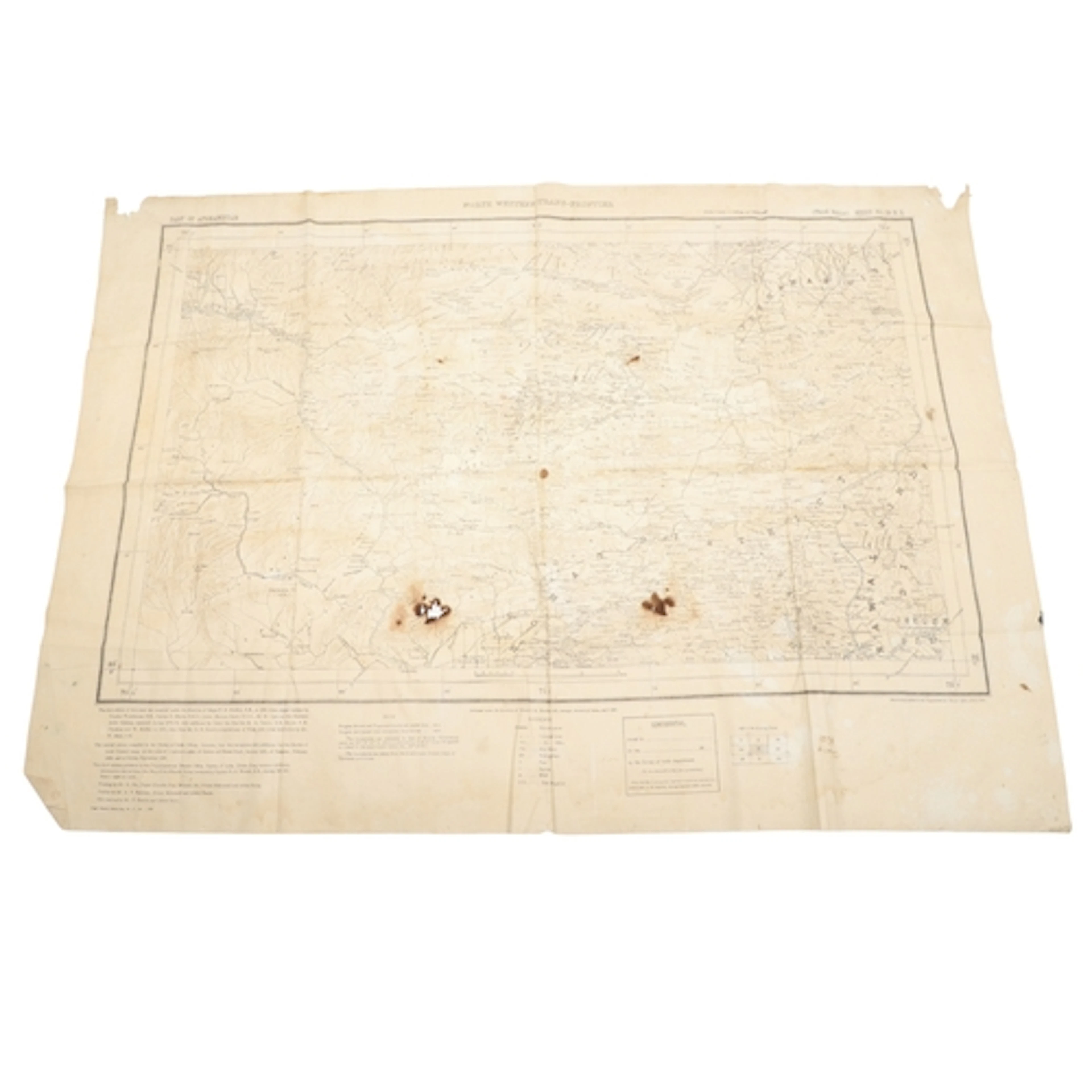 A VICTORIAN MILITARY MAP OF THE NORTH WEST FRONTIER PRINTED ...