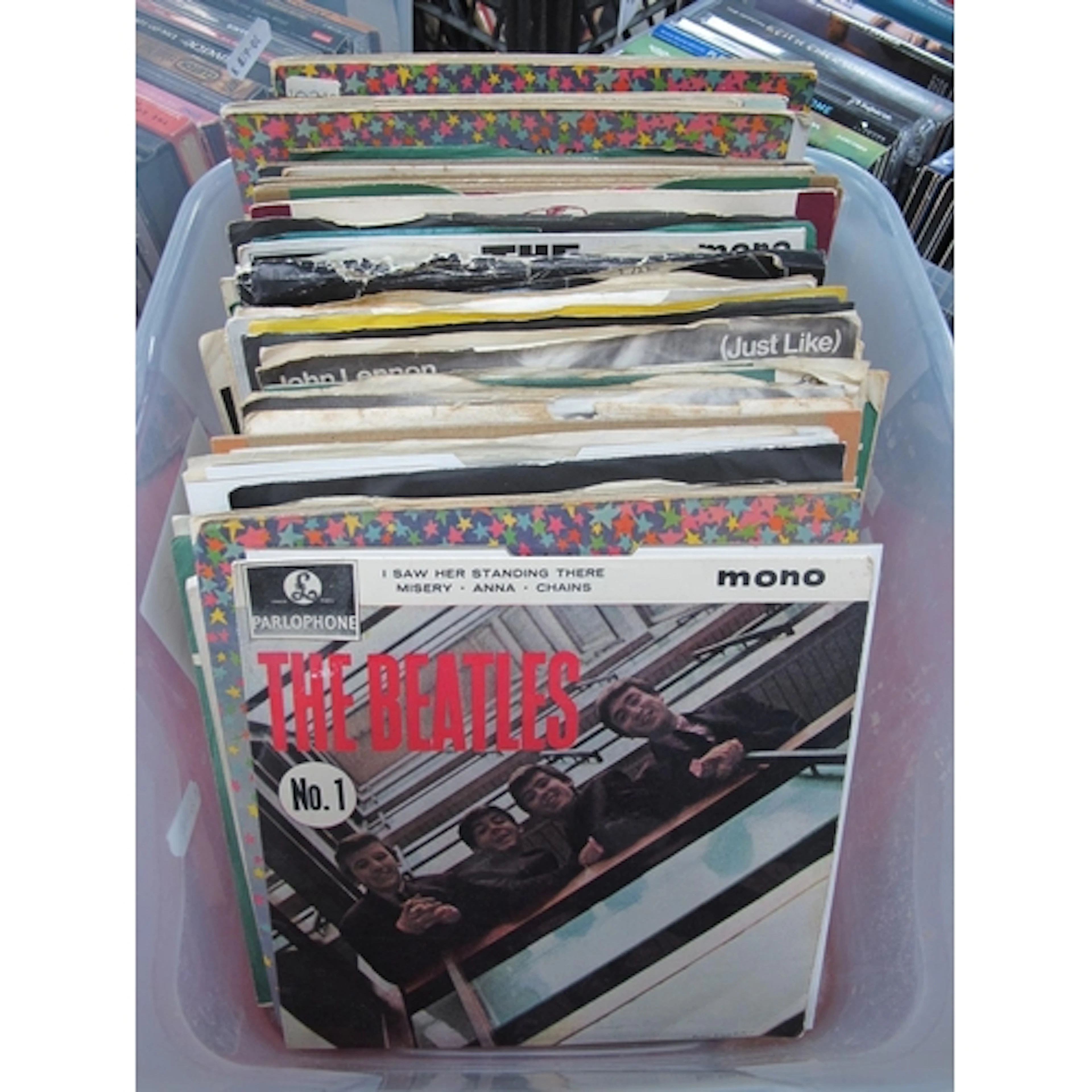 Collector's lot of 70+ Beatles & Related 7" Singles. Also in...