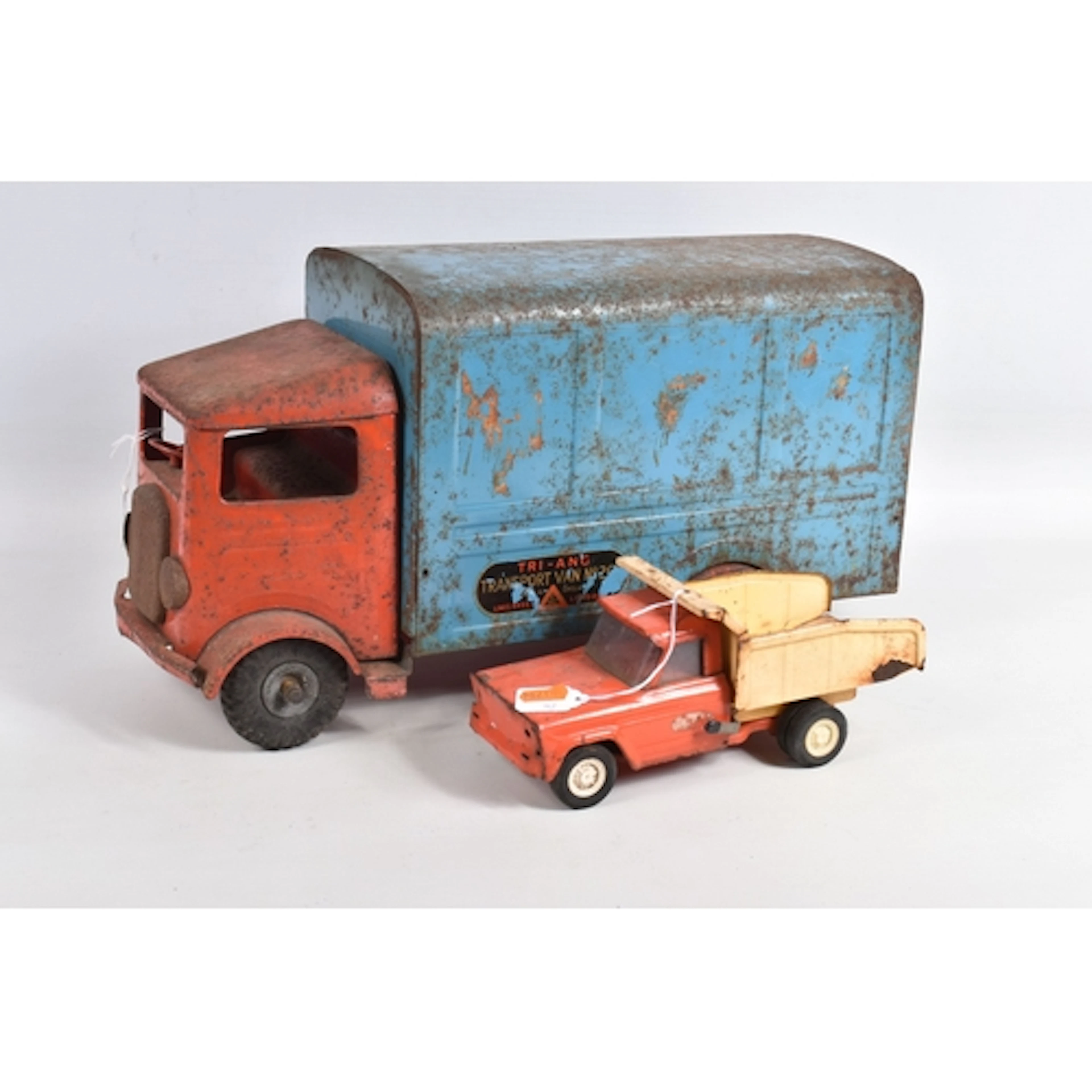 AN UNBOXED TRI-ANG PRESSED STEEL TRANSPORT VAN, No.200, vers...