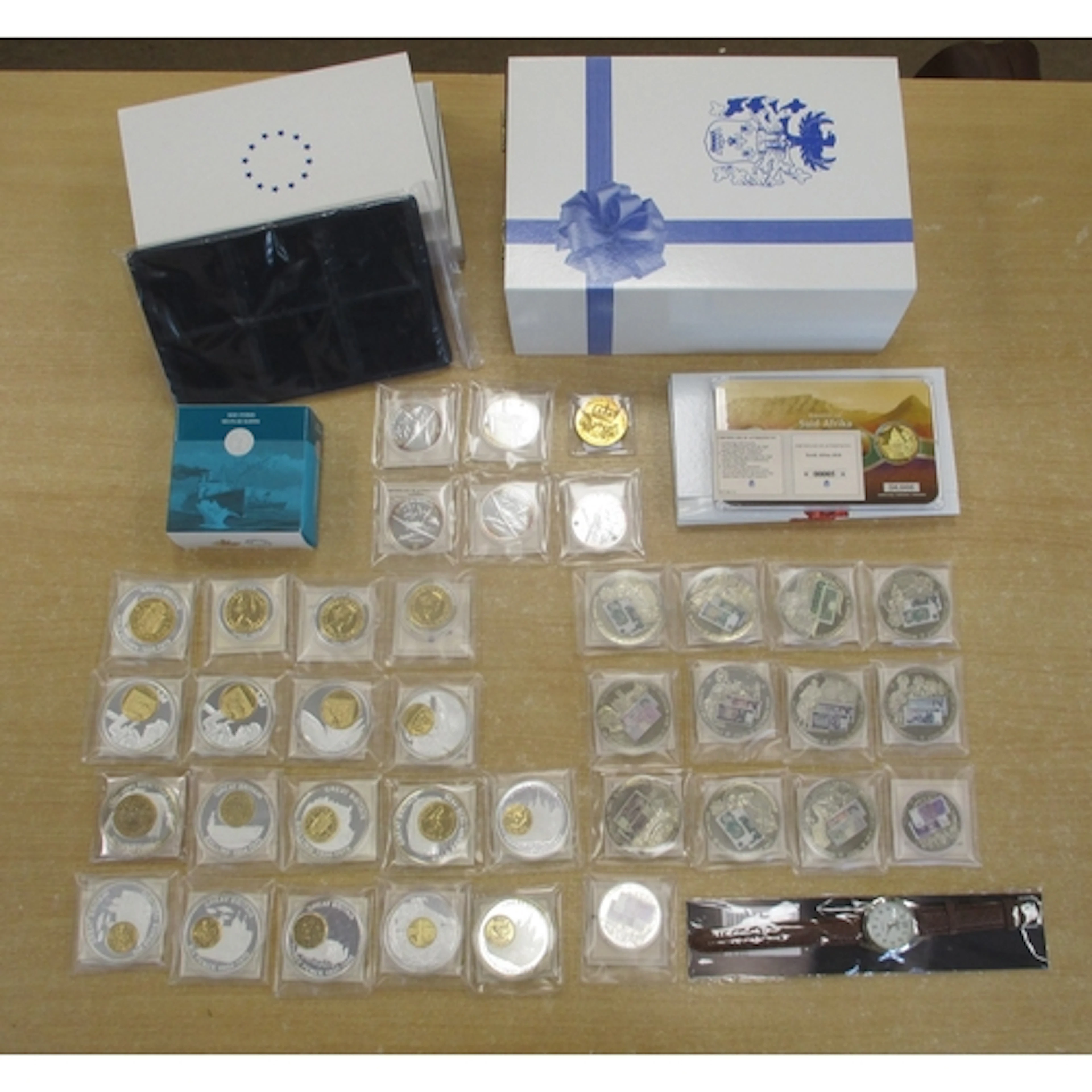 Collection includes a boxed proof FDC Canadian 2015 2.2oz si...