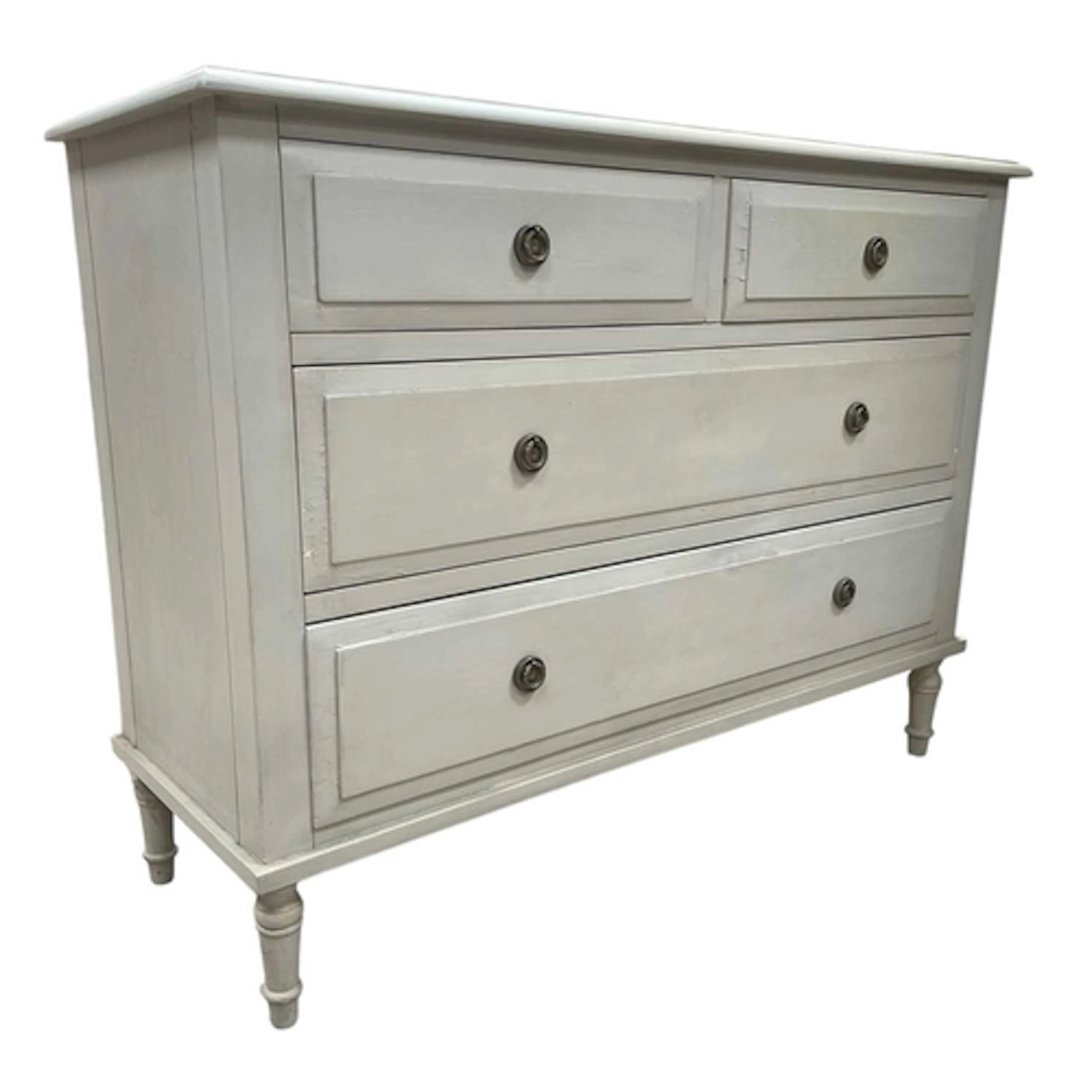 A contemporary Laura Ashley manner painted chest of drawers....