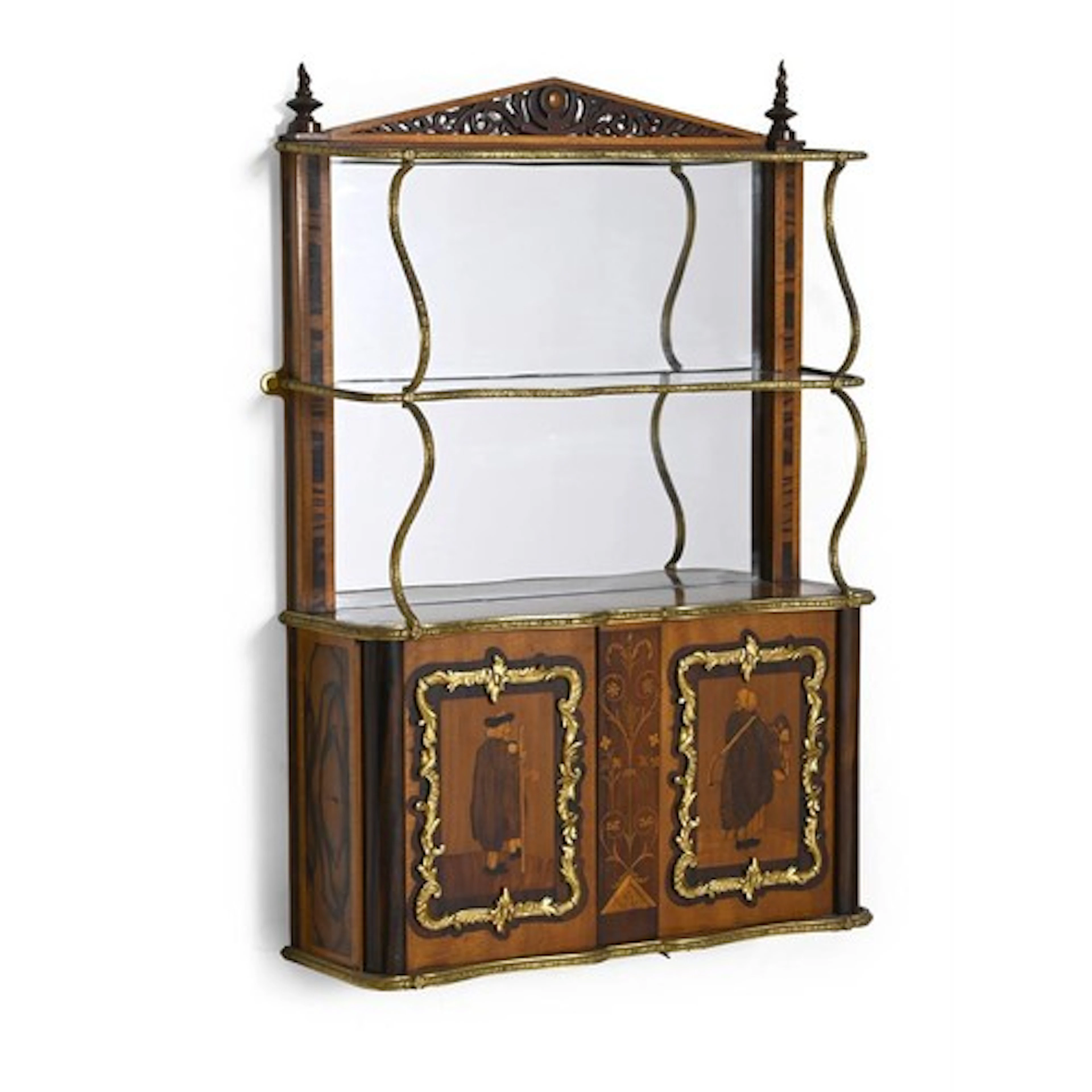 An unusual 19th century Continental calamander and satinwood...