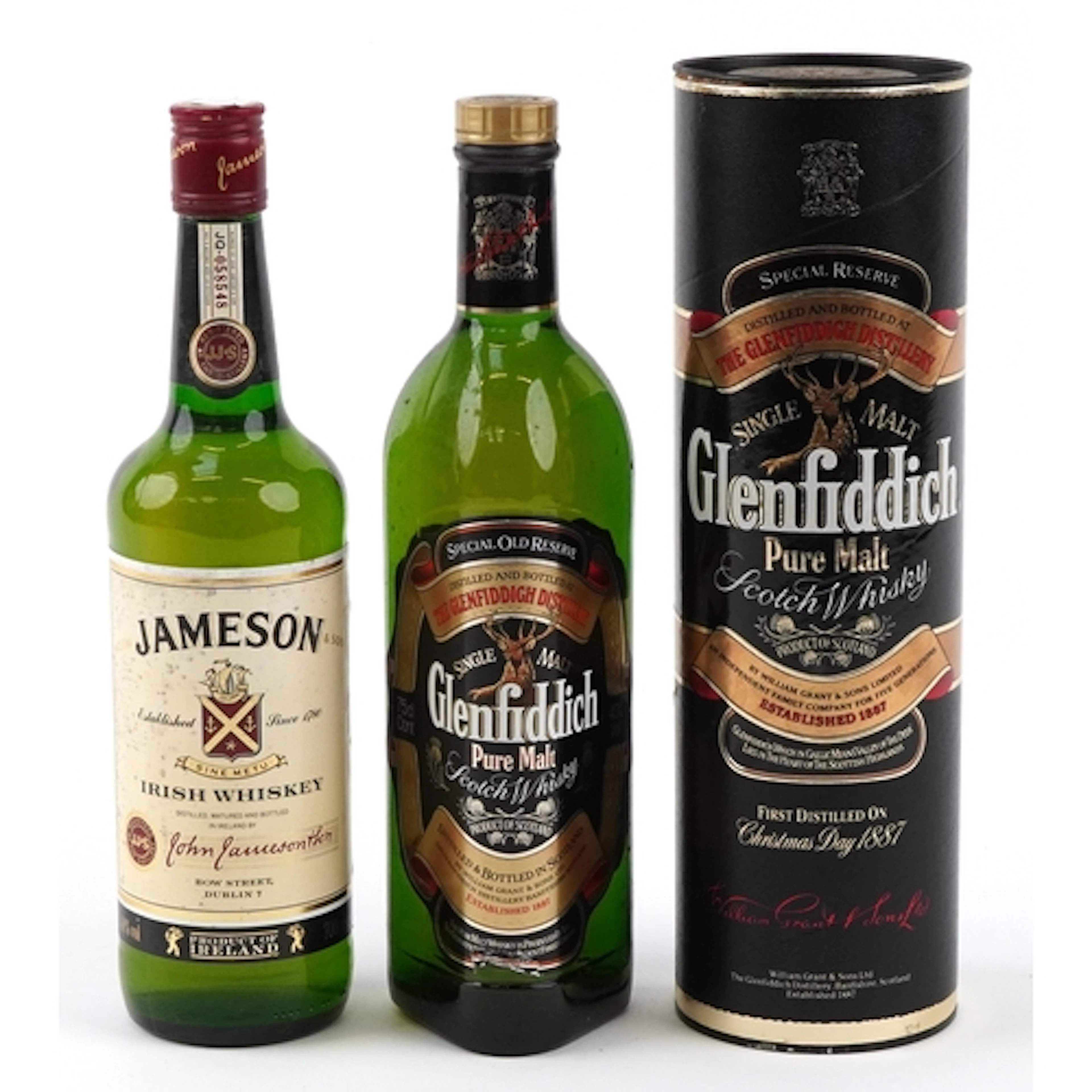 Two bottles of whisky comprising Glenfiddich Single Malt Sco...