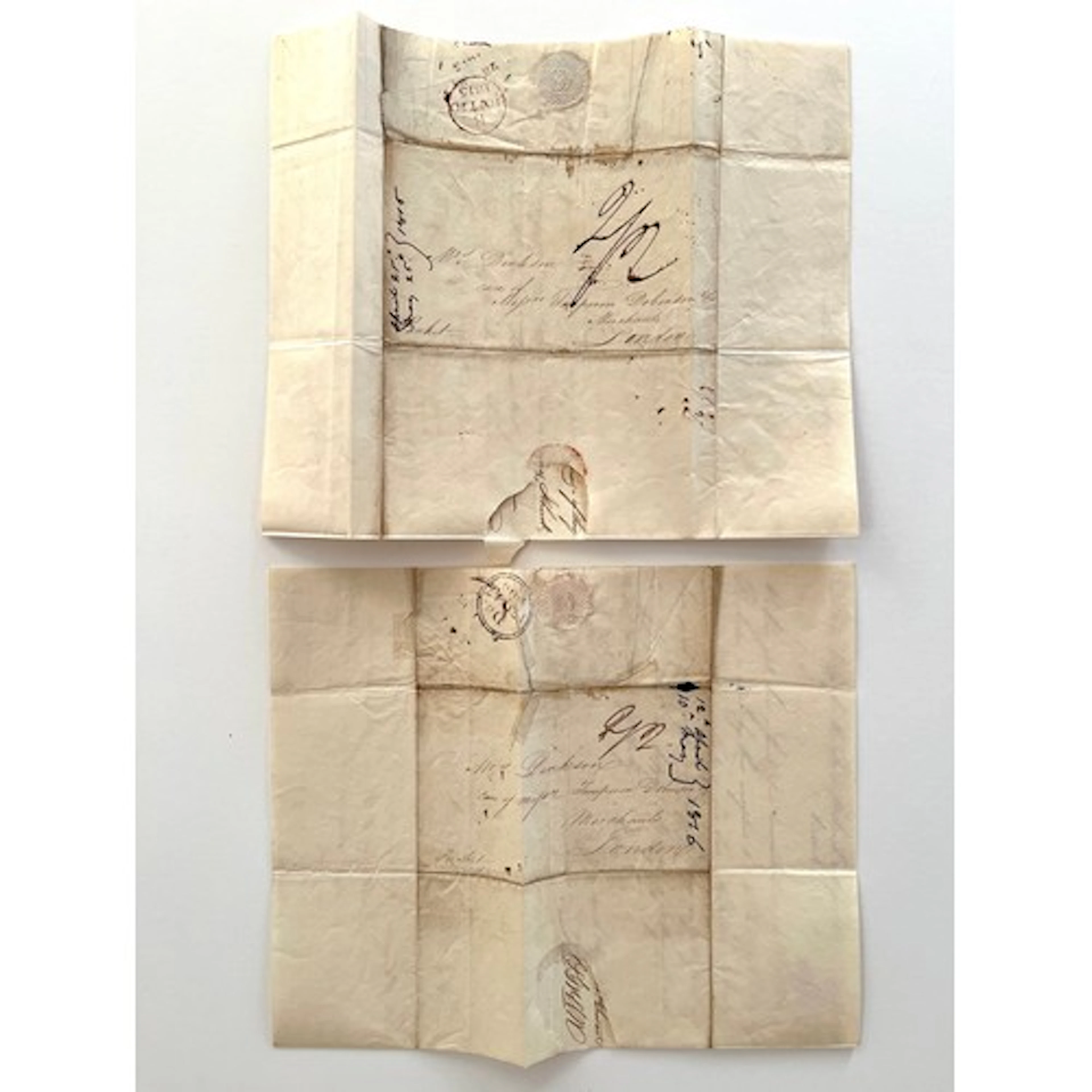 Two letters from Jamaica to Mrs Dickson, 1815 and 1816. Pack...