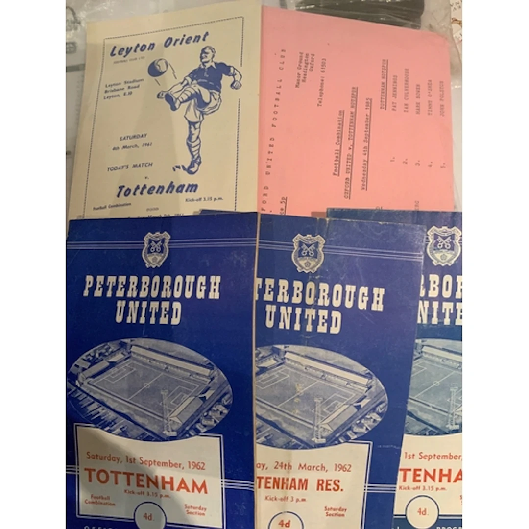 Tottenham Away Reserve + Youth Home Football Programmes: Fro...