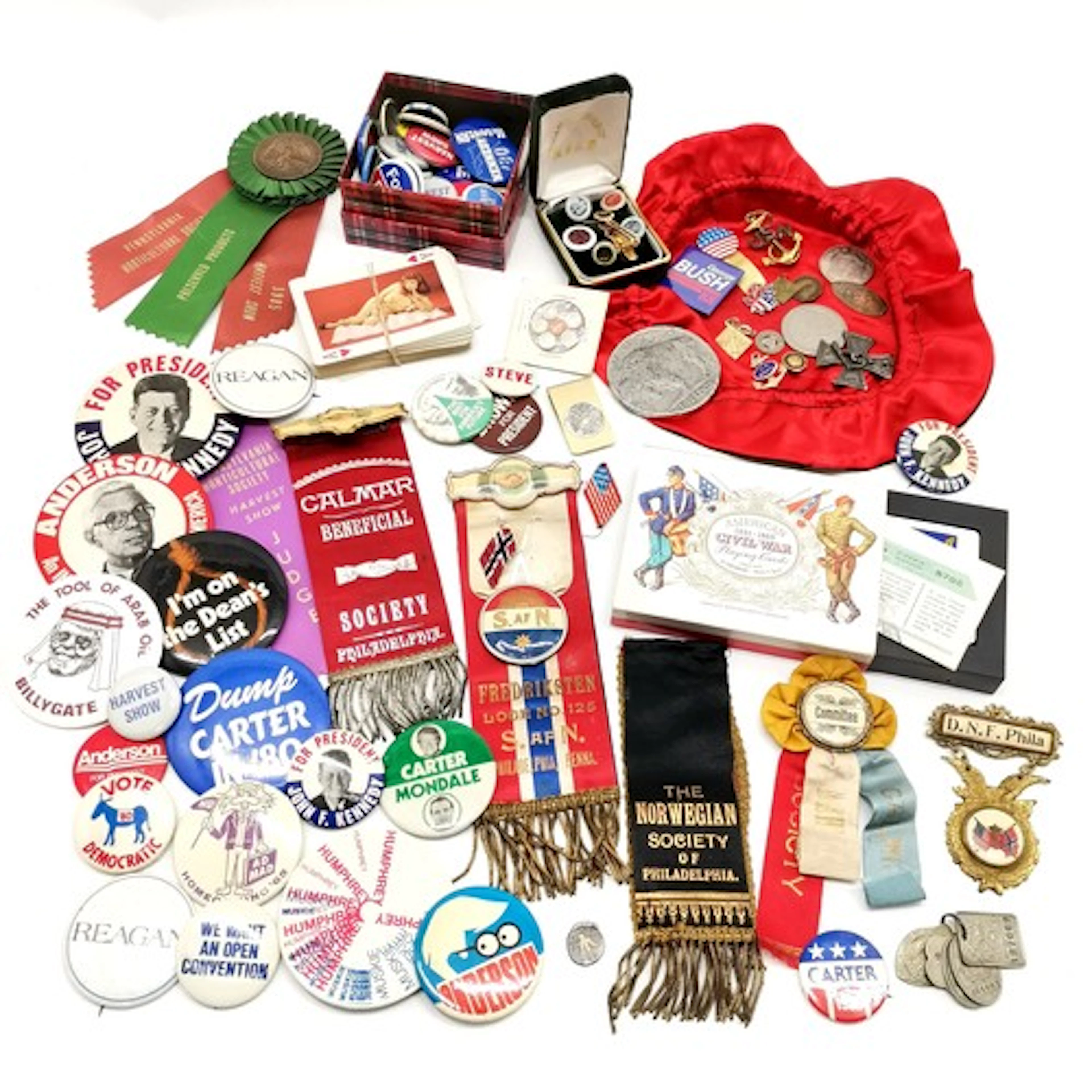 Qty of vintage mostly USA political / president election rel...