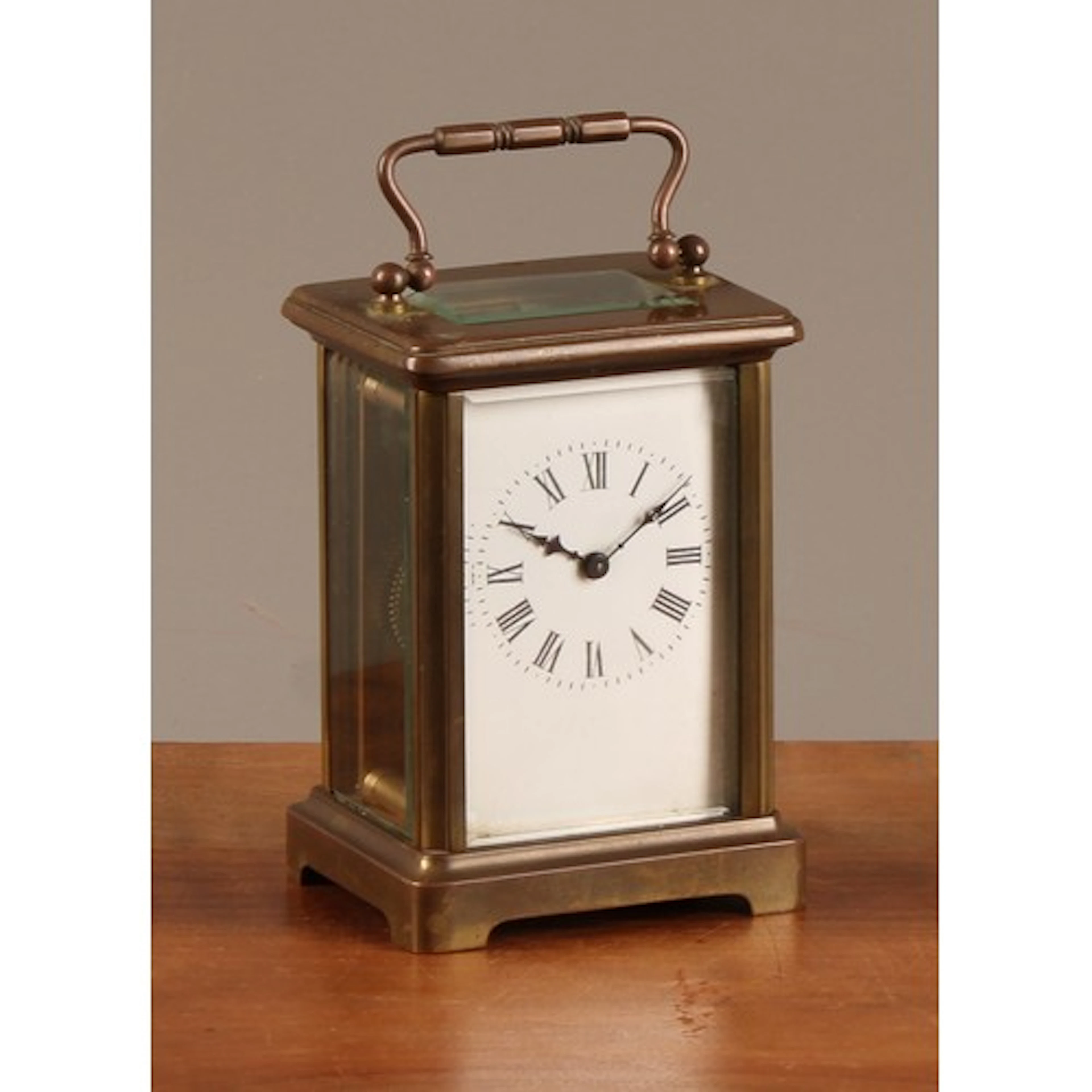 An early 20th century French brass carriage timepiece, 5.5cm...