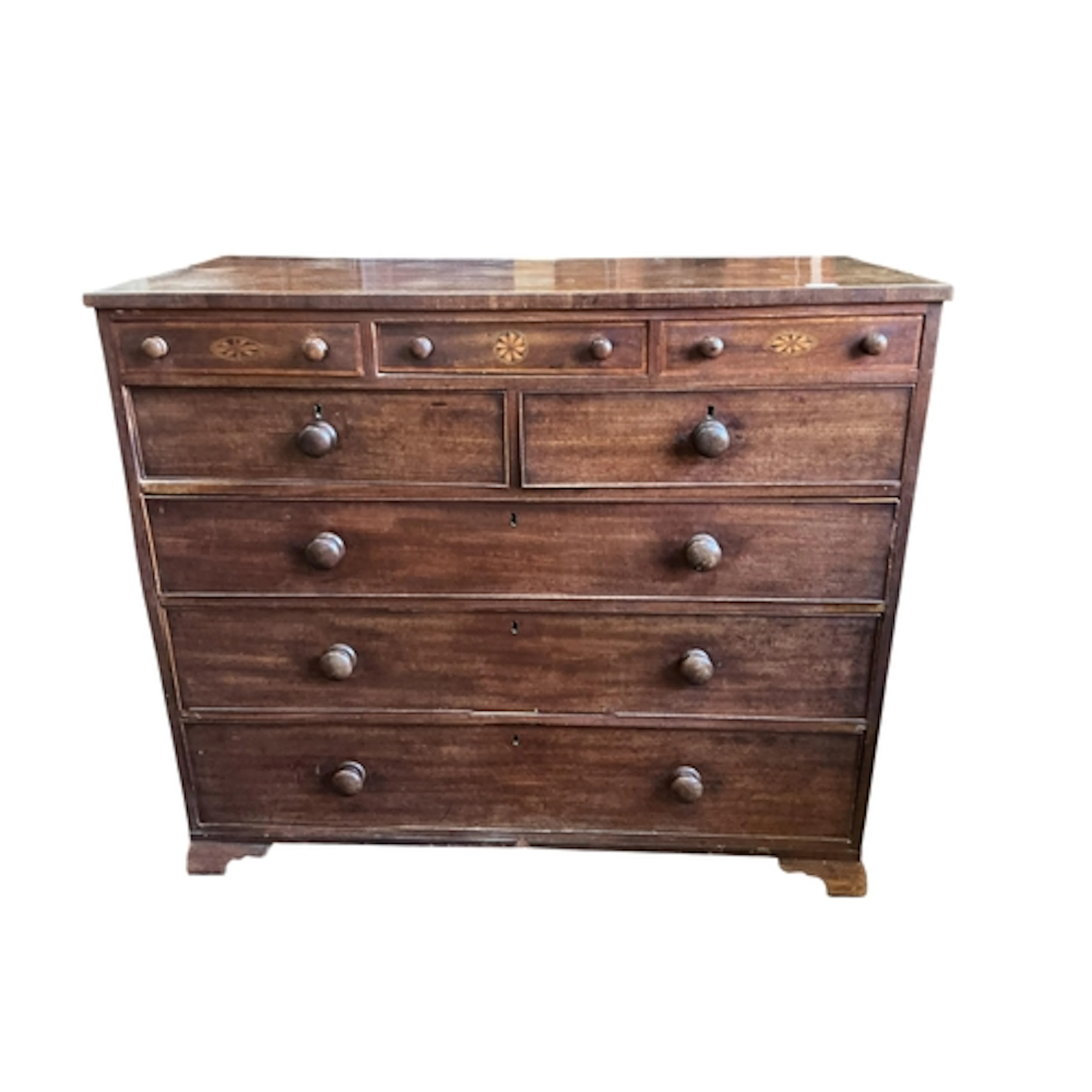 A George IV mahogany chest, width 123cm, depth 56cm, height ...