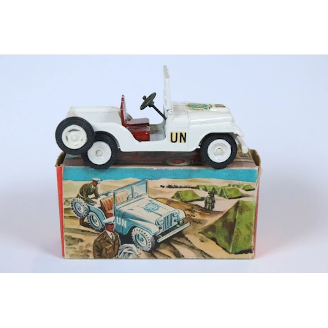 Boxed Tekno 814 UN 'United Nations' Jeep diecast model in wh...