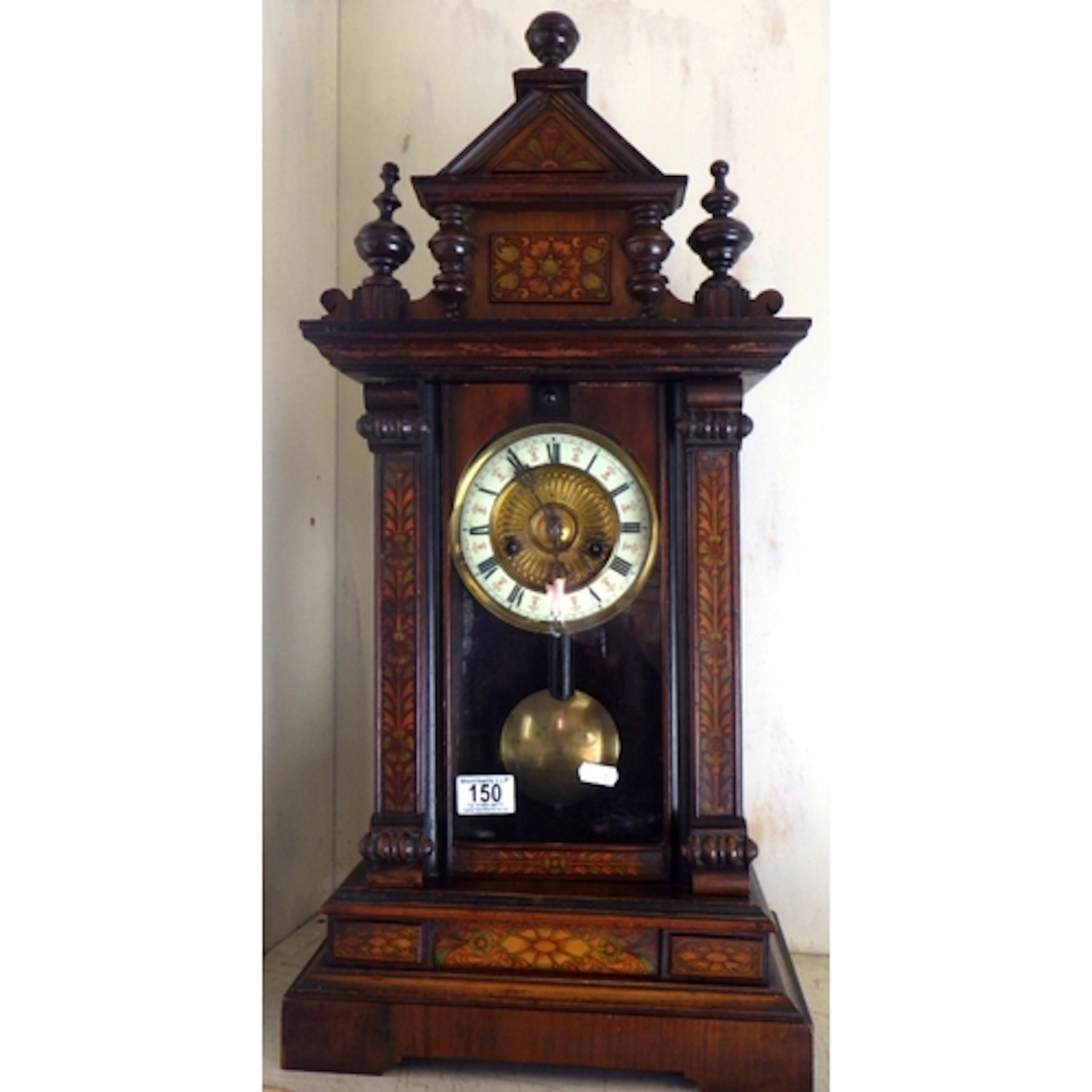 A late Victorian bracket clock