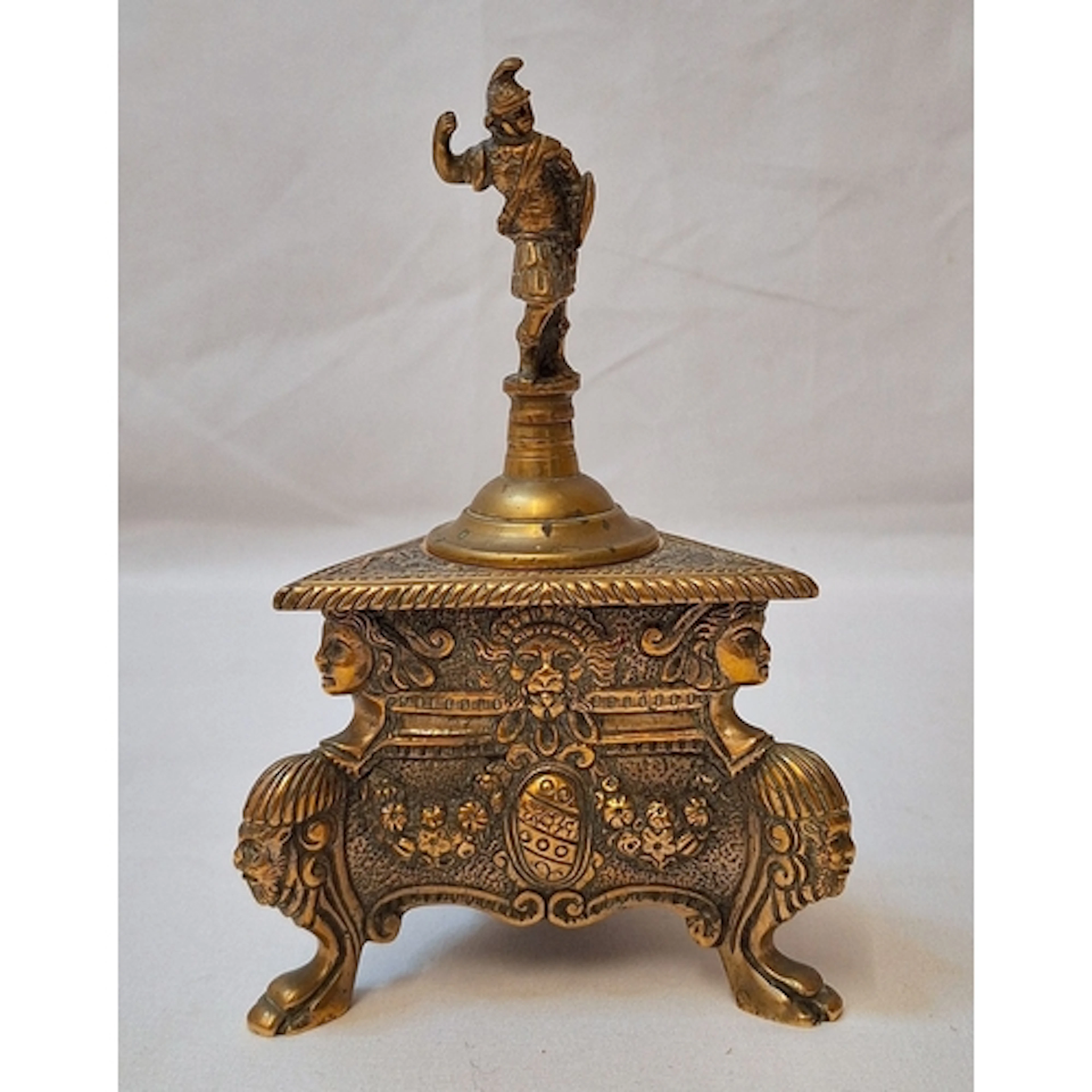 Circa C19th Italian Bronze Inkwell, Renaissance revival appr...