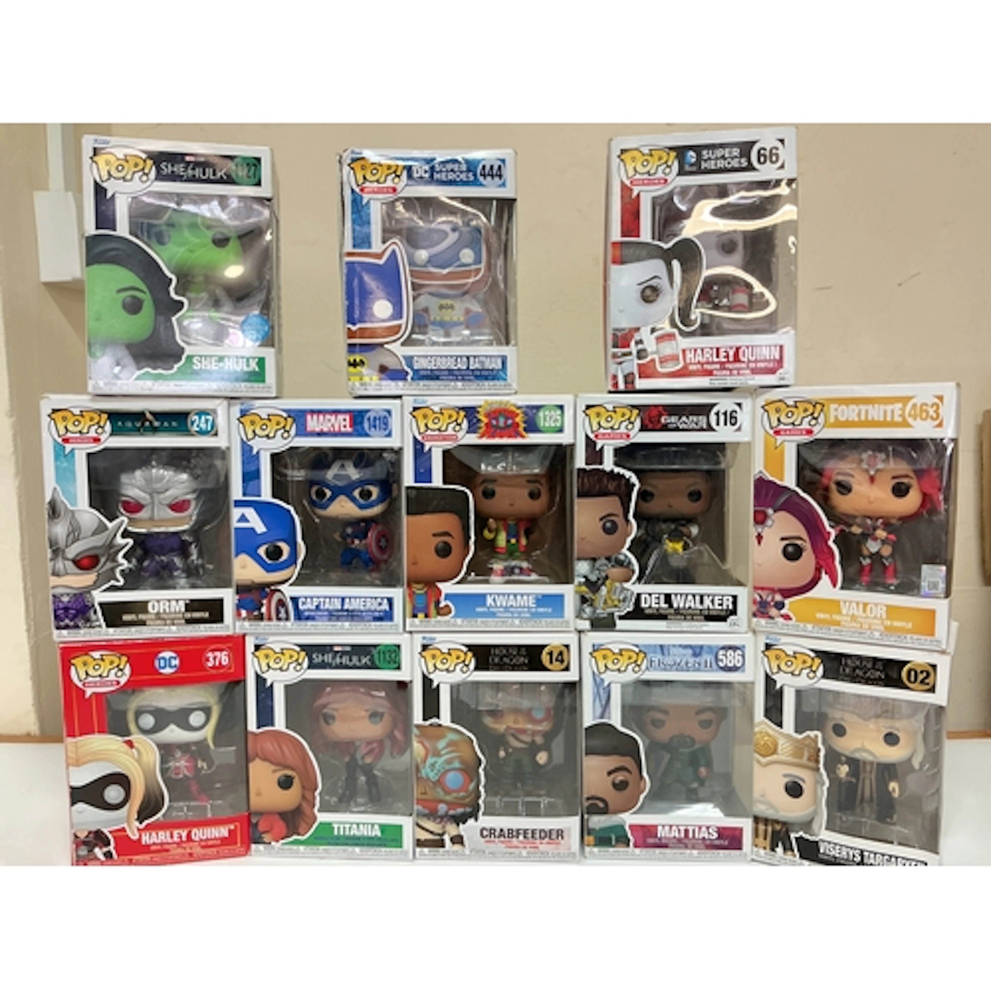 A Collection Of 13 Boxed Funko Pop Figures.