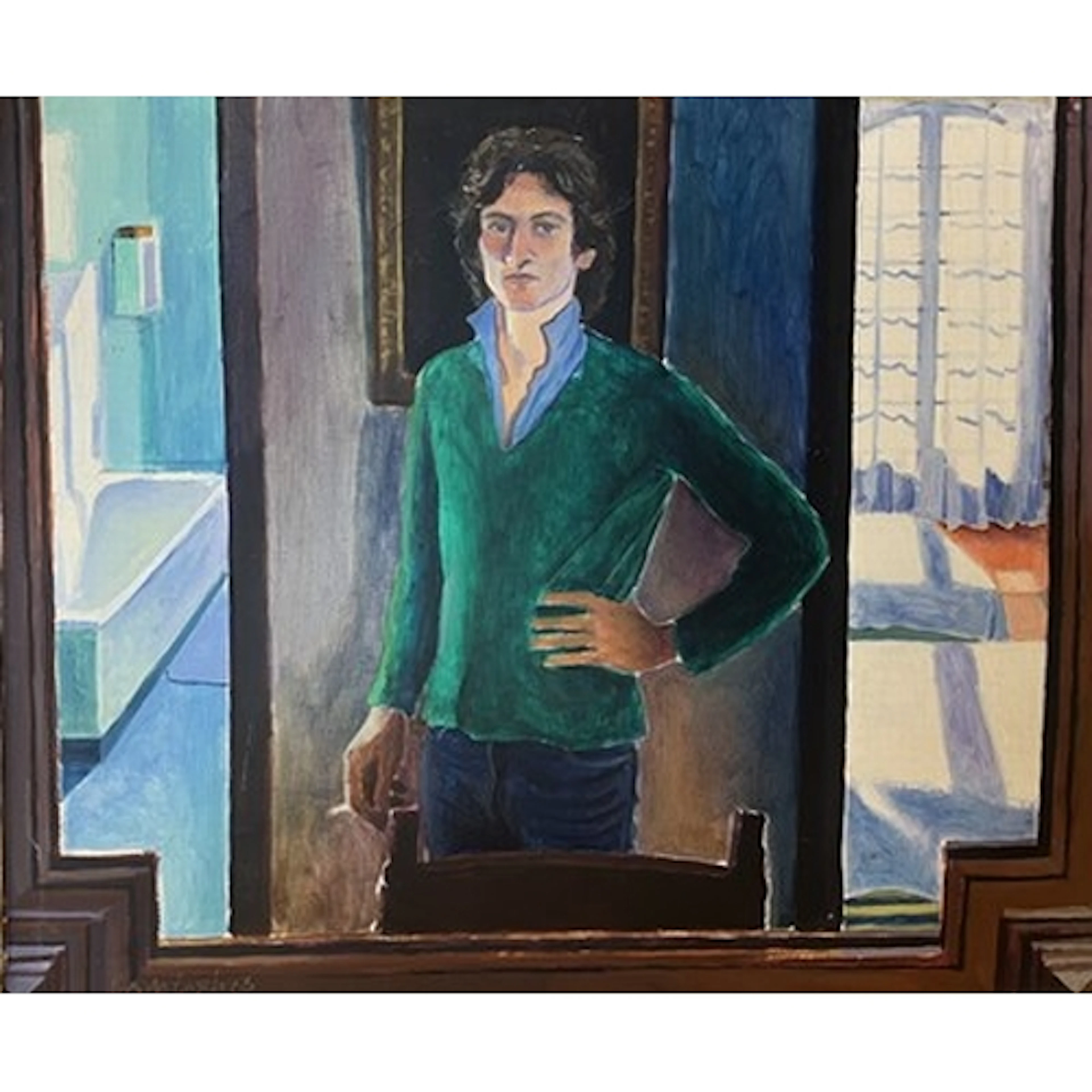 Piers de Laszlo (British, 20th century) Self portrait with c...