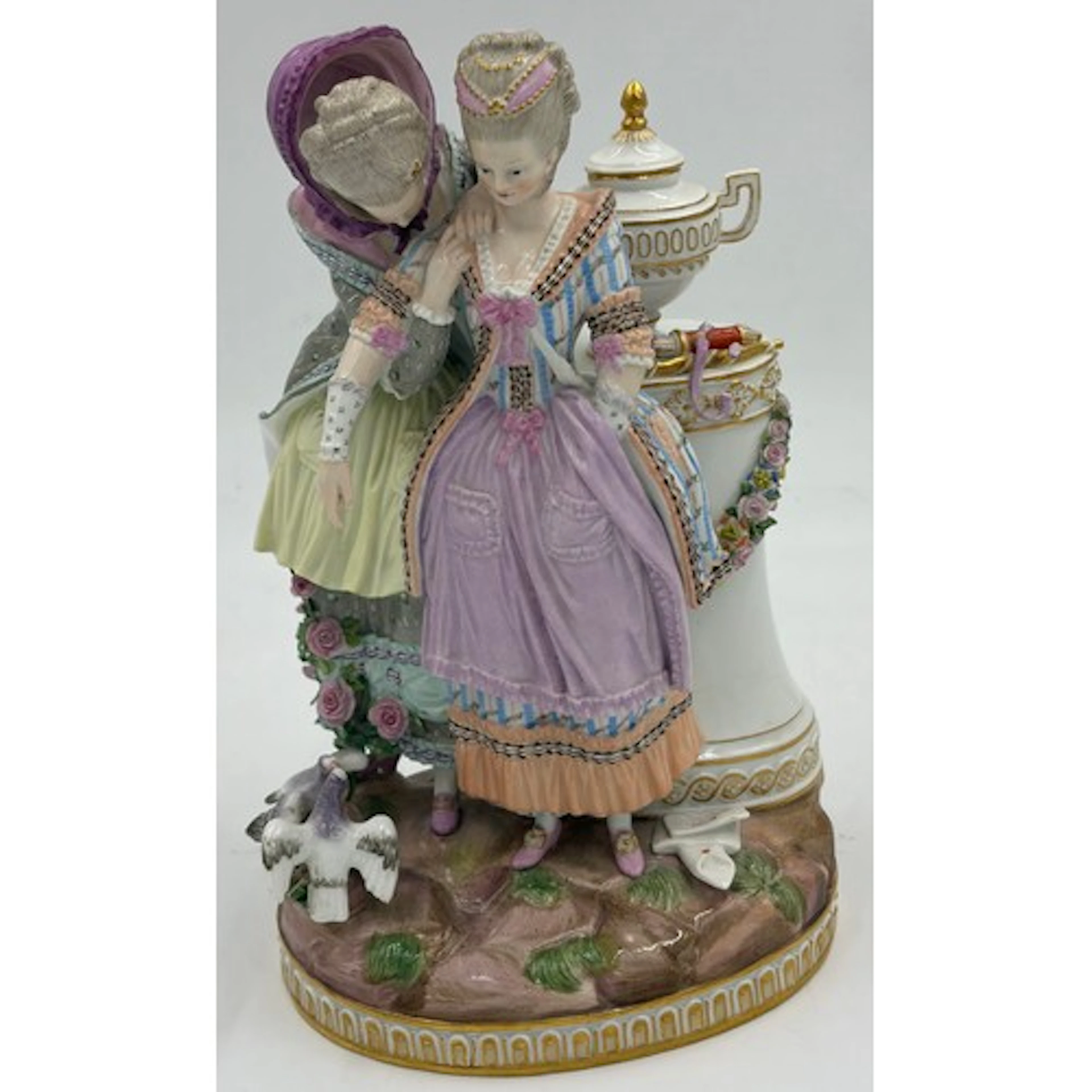A Meissen figural group 'The Secret of The Young Bride', af...