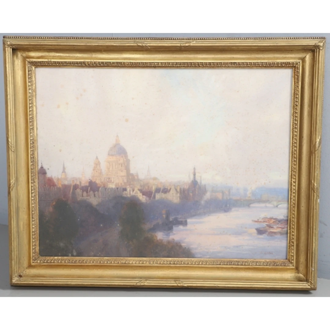 WILLIAM WELSH (20TH CENTURY). A VIEW OF ST PAUL'S CATHEDRAL ...