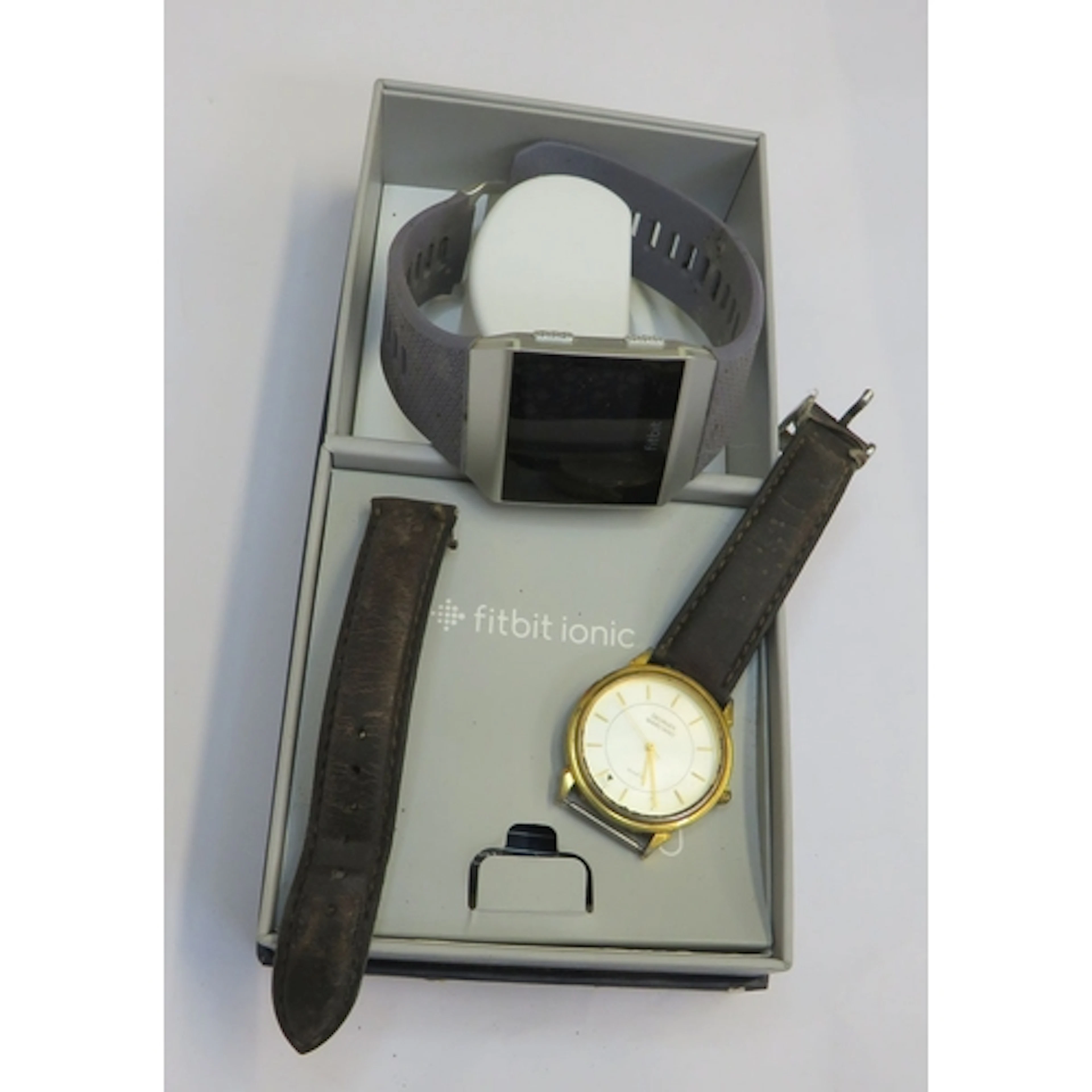 FitBit Ionic Fitness Watch & Gents George Marciano Quartz Wr...