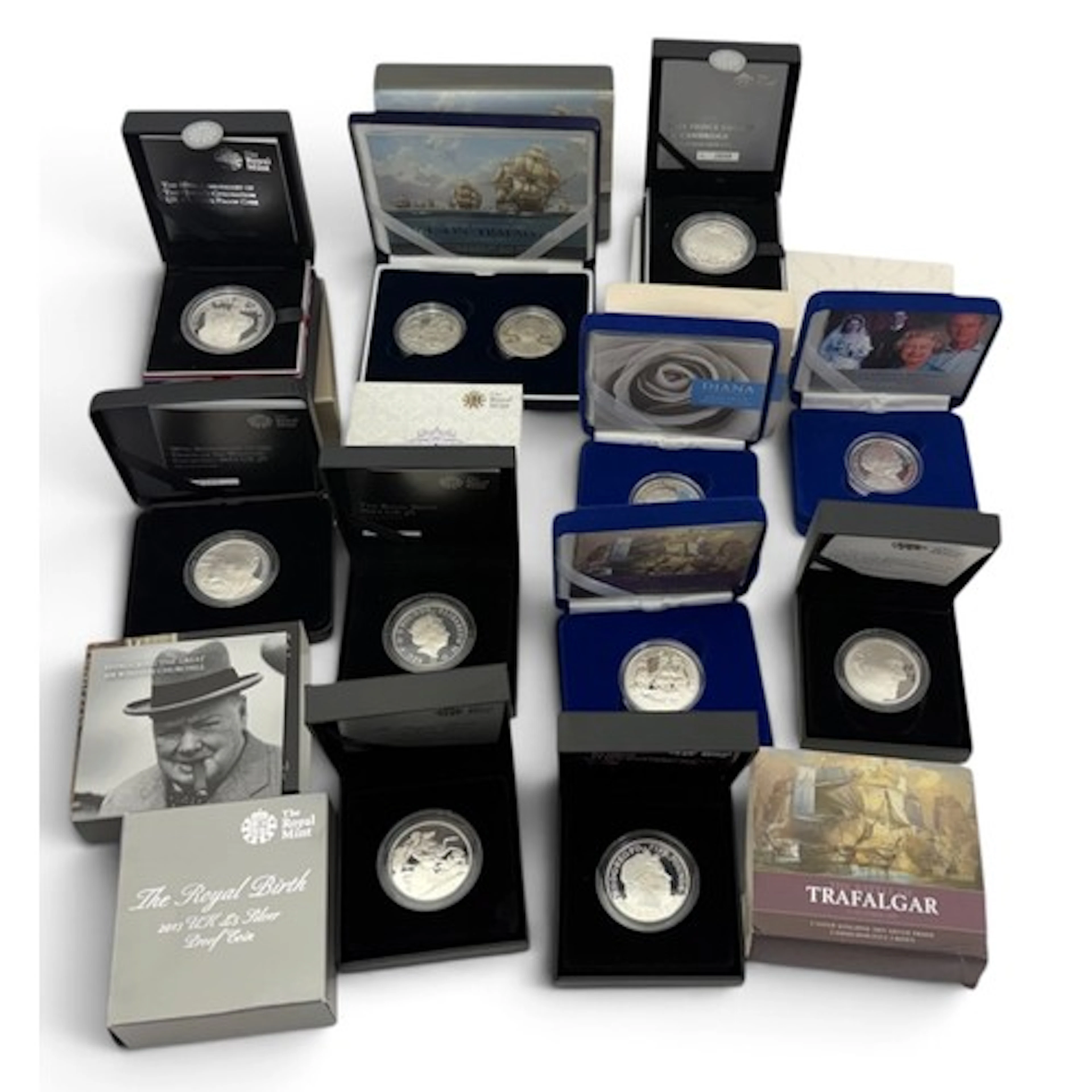 Collection with piedfort silver proof FDC £5 2012 Olympics, ...