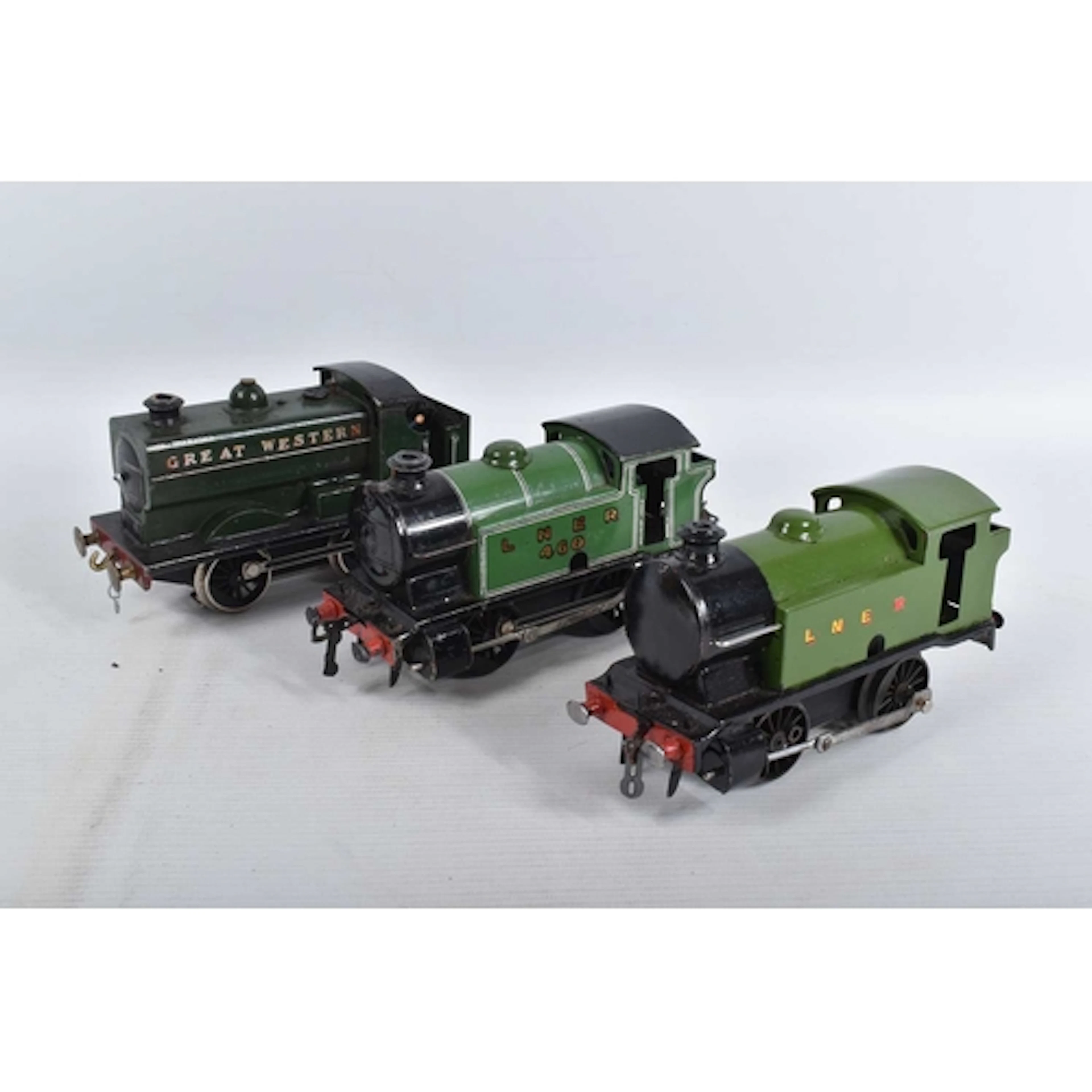 THREE UNBOXED O GAUGE TANK LOCOMOTIVES, Hornby No.101 No.460...