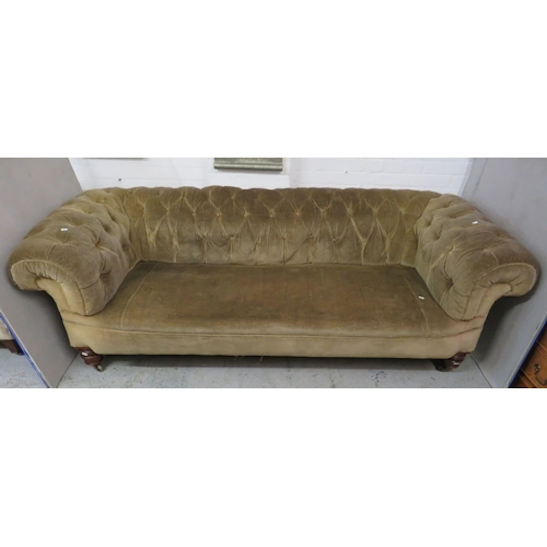 Antique Country House Chesterfield 3 Seater Sofa upholstered...