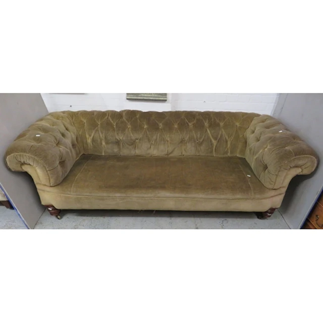 Antique Country House Chesterfield 3 Seater Sofa upholstered...