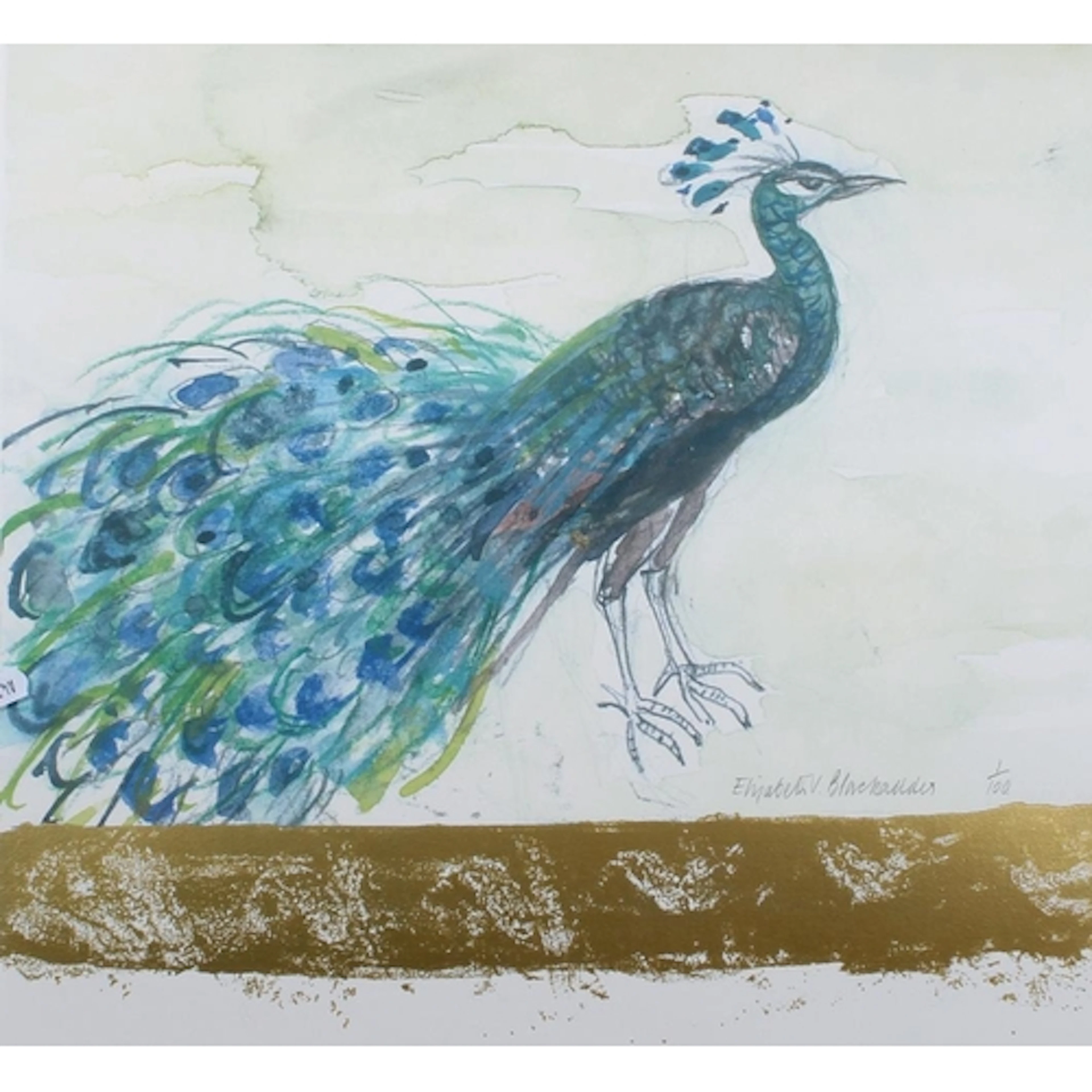 DAME ELIZABETH BLACKADDER (1931-2021) *ARR* A Peacock Signed...