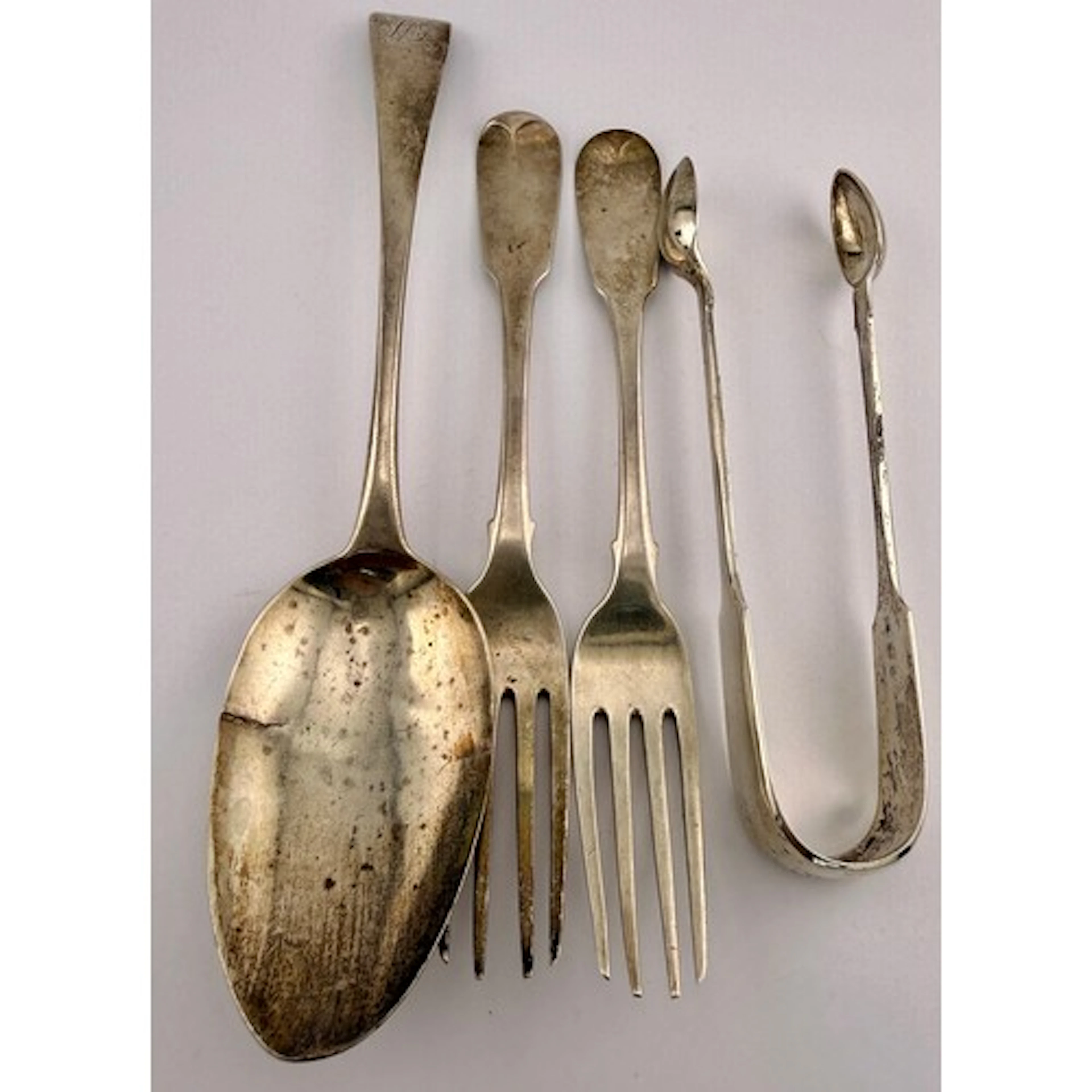 Hallmarked silver cutlery to include two Dublin forks. Total...