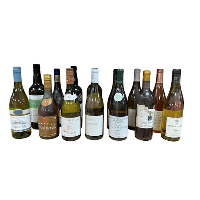 Twelve bottles of assorted white and rose wines to include W...