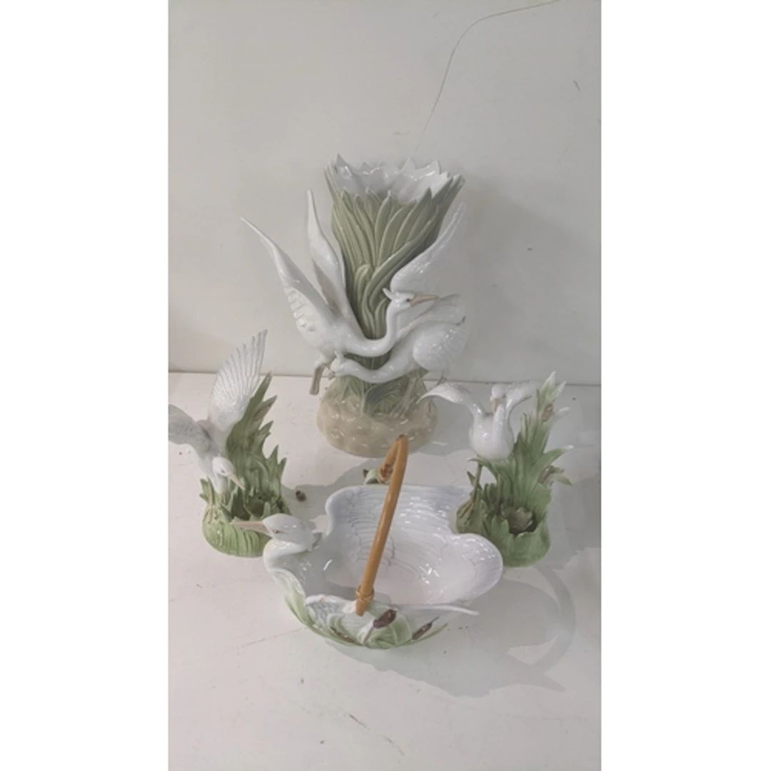 A Miquel Requena Spanish porcelain vase, fashioned as a pair...
