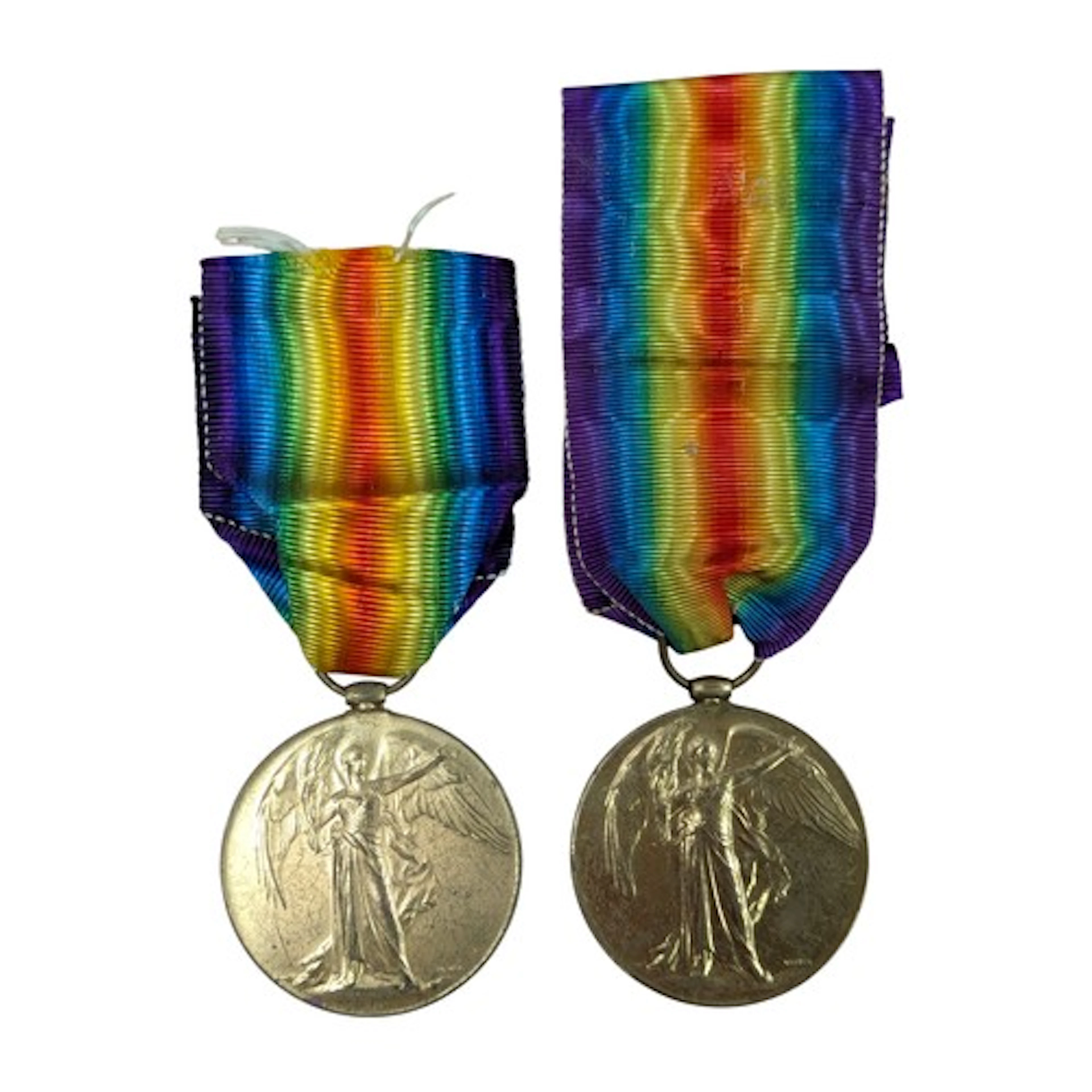 A quantity of two WW1 British Victory Medals, the first to G...