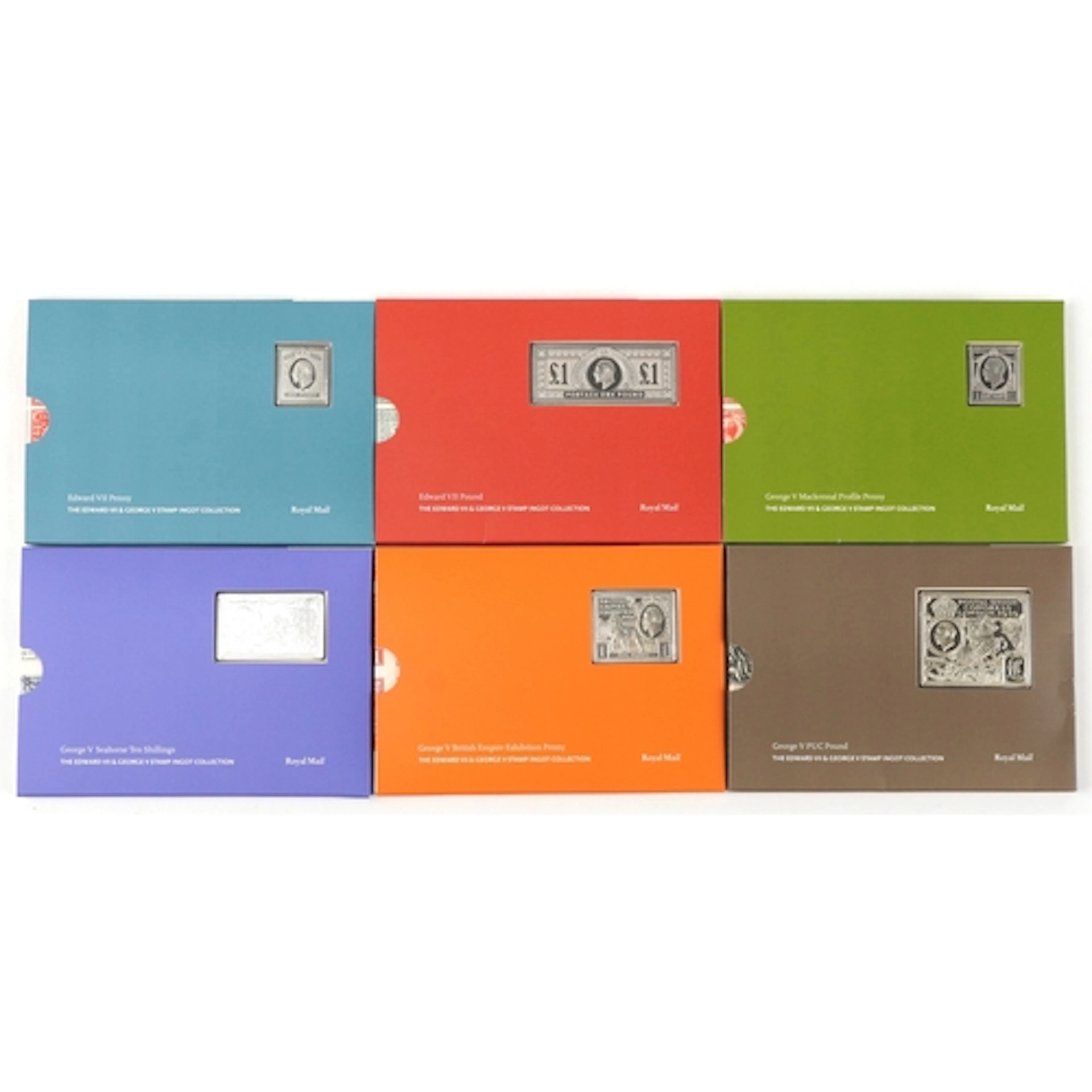 Royal Mail Edward VII and George V sterling silver stamp ing...