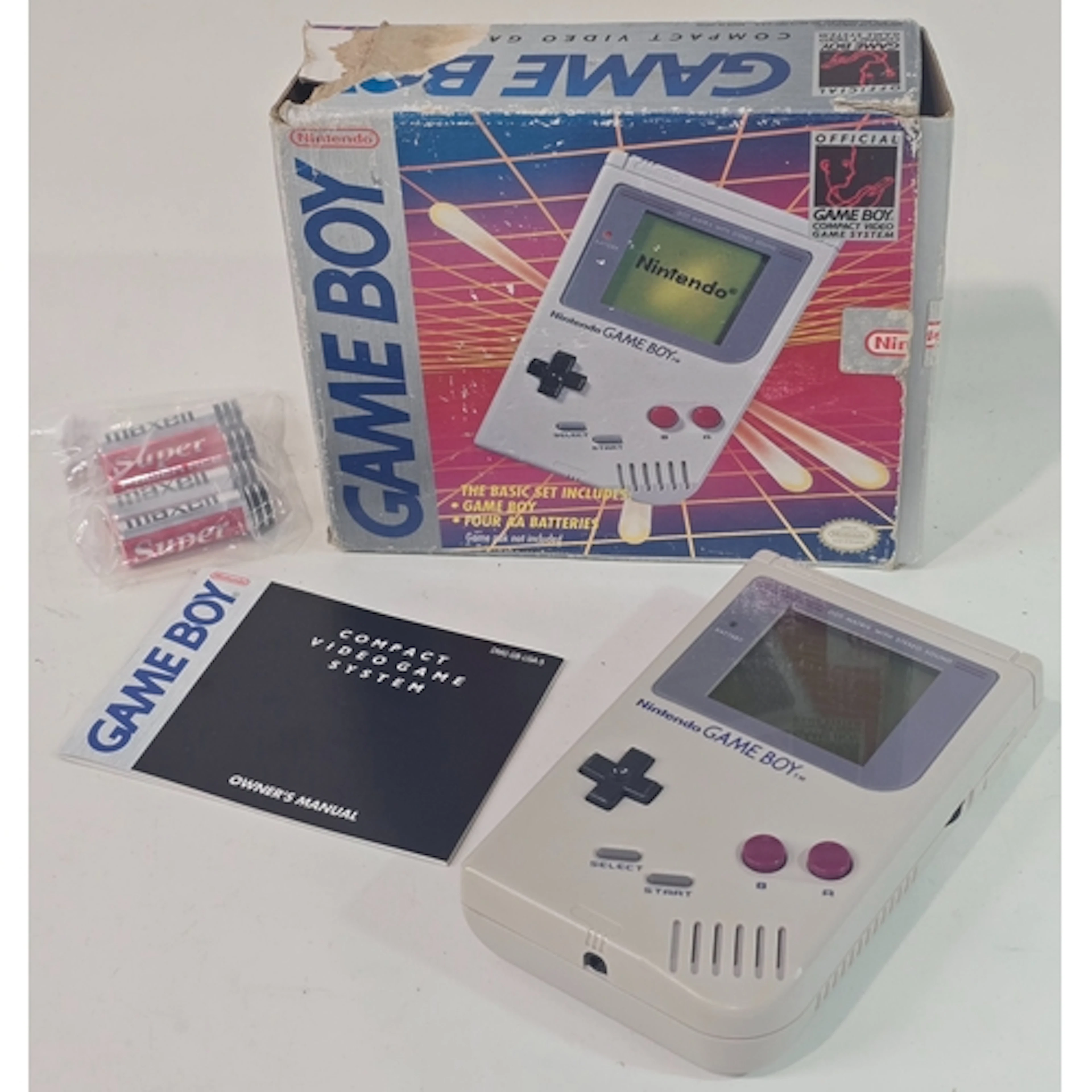 Vintage Nintendo Game Boy handheld console complete with box...