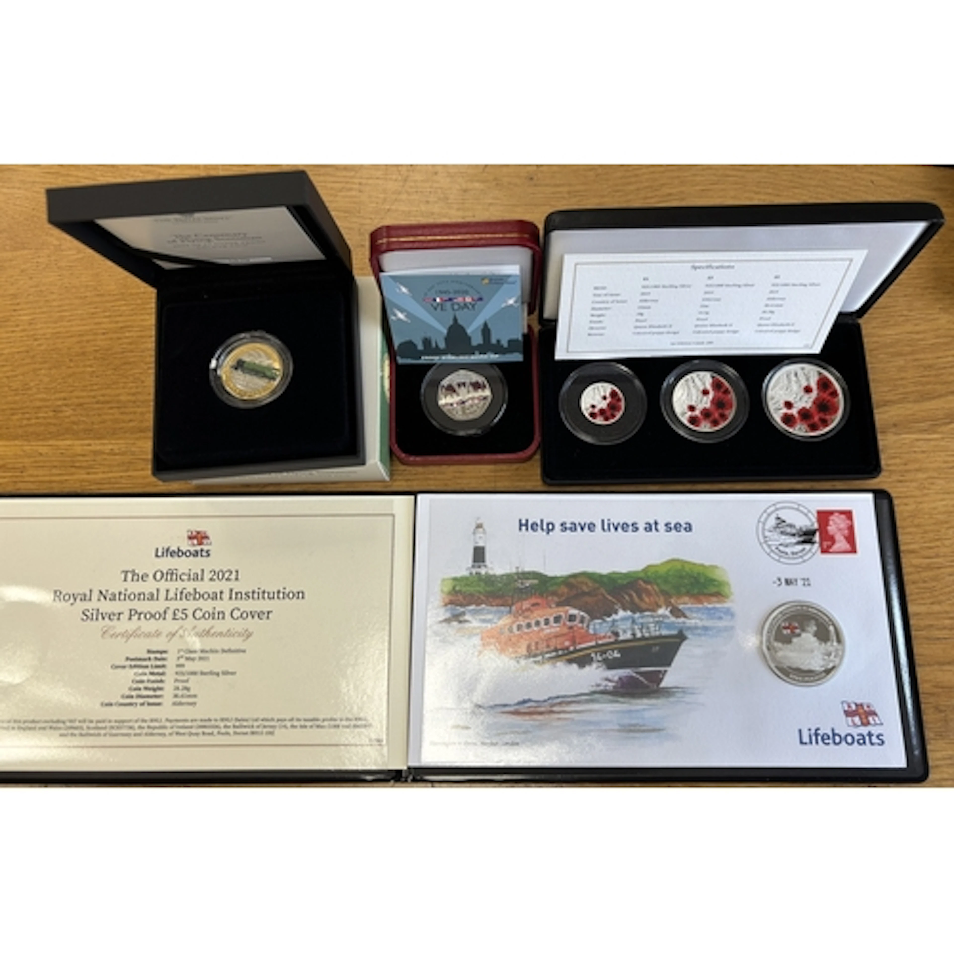 Collection of silver boxed proof's FDC, including Alderney £...