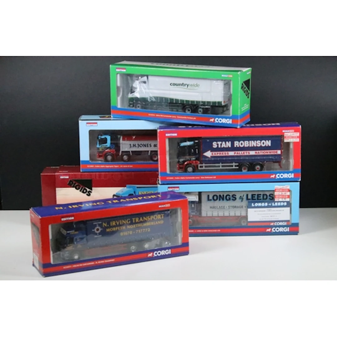 Six boxed Corgi 1/50 ltd edn Rigids diecast models to includ...