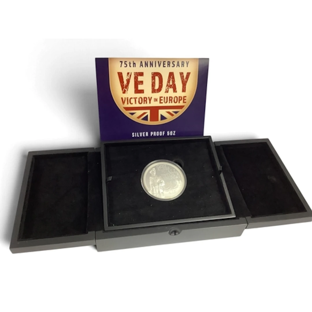 2020 Guernsey 75th Anniversary Of V-E Day Fine Silver Five O...
